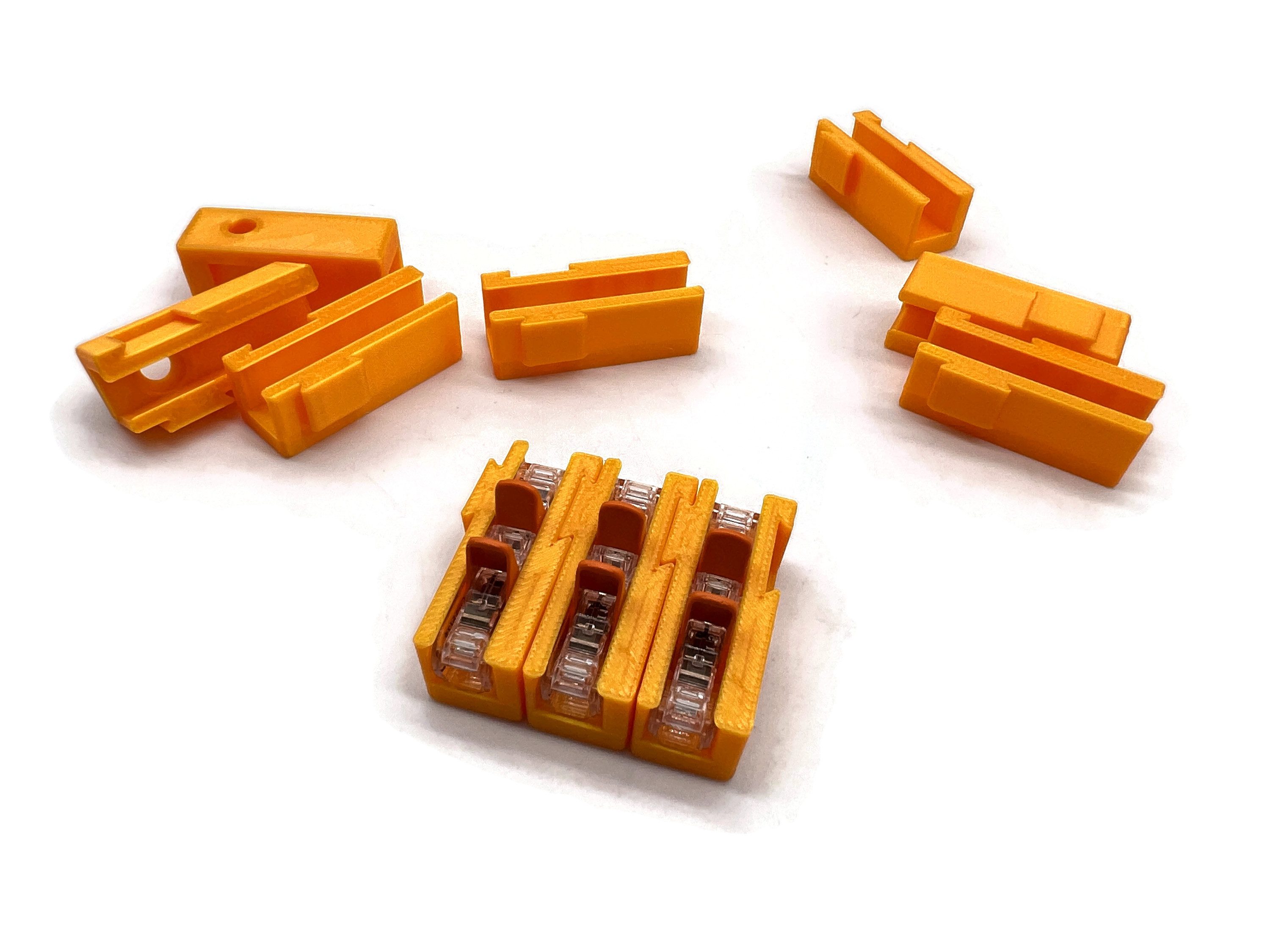 eXODA Verbindungsklemme 10x Halterung für 1er Wago Klemmen für Typ 221-411, Klemmenhalter für 10 Klemmen, für 1er Wagoklemmen