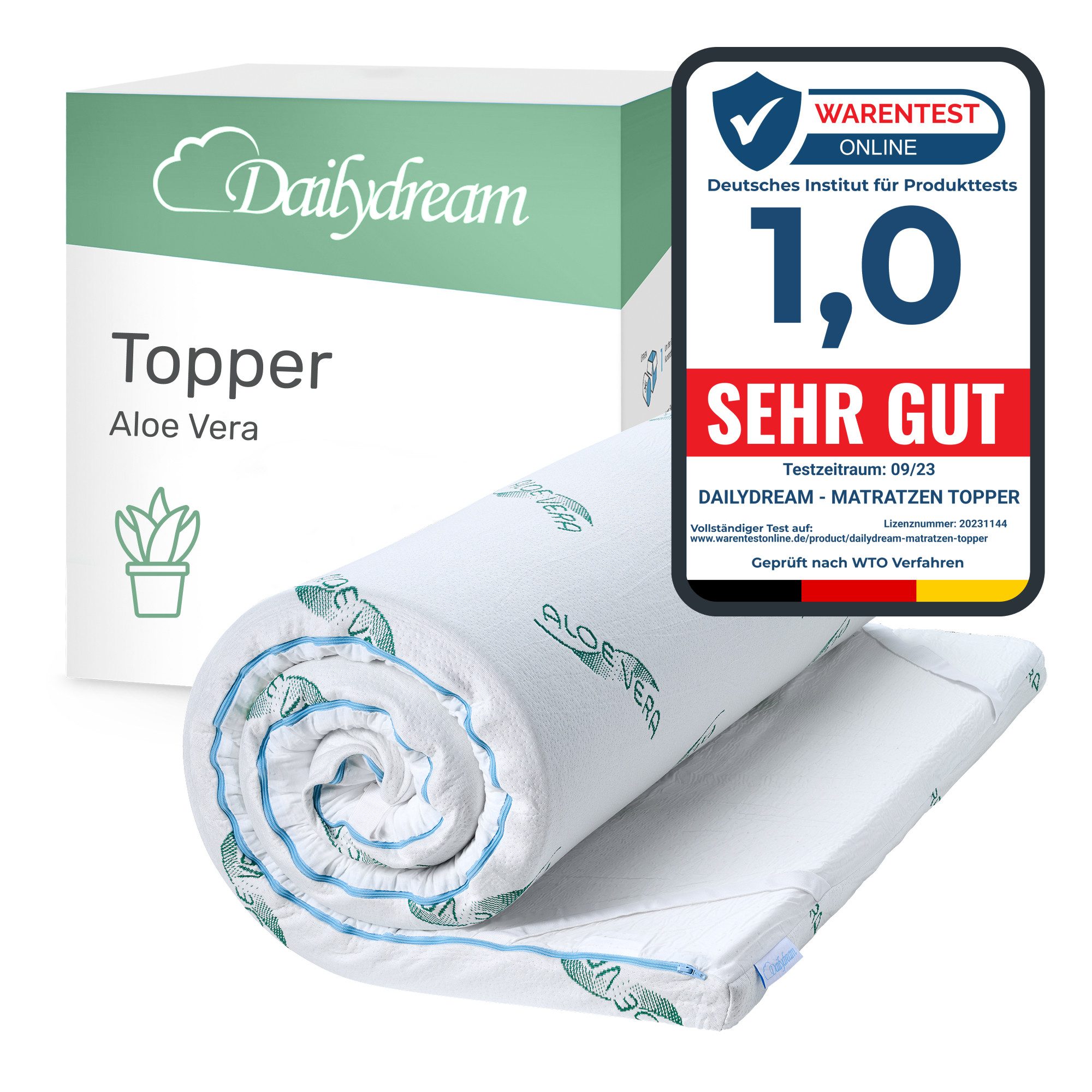 Dailydream, Topper Memory Foam für unbequeme Matratze, Boxspringbett & Gäst günstig online kaufen