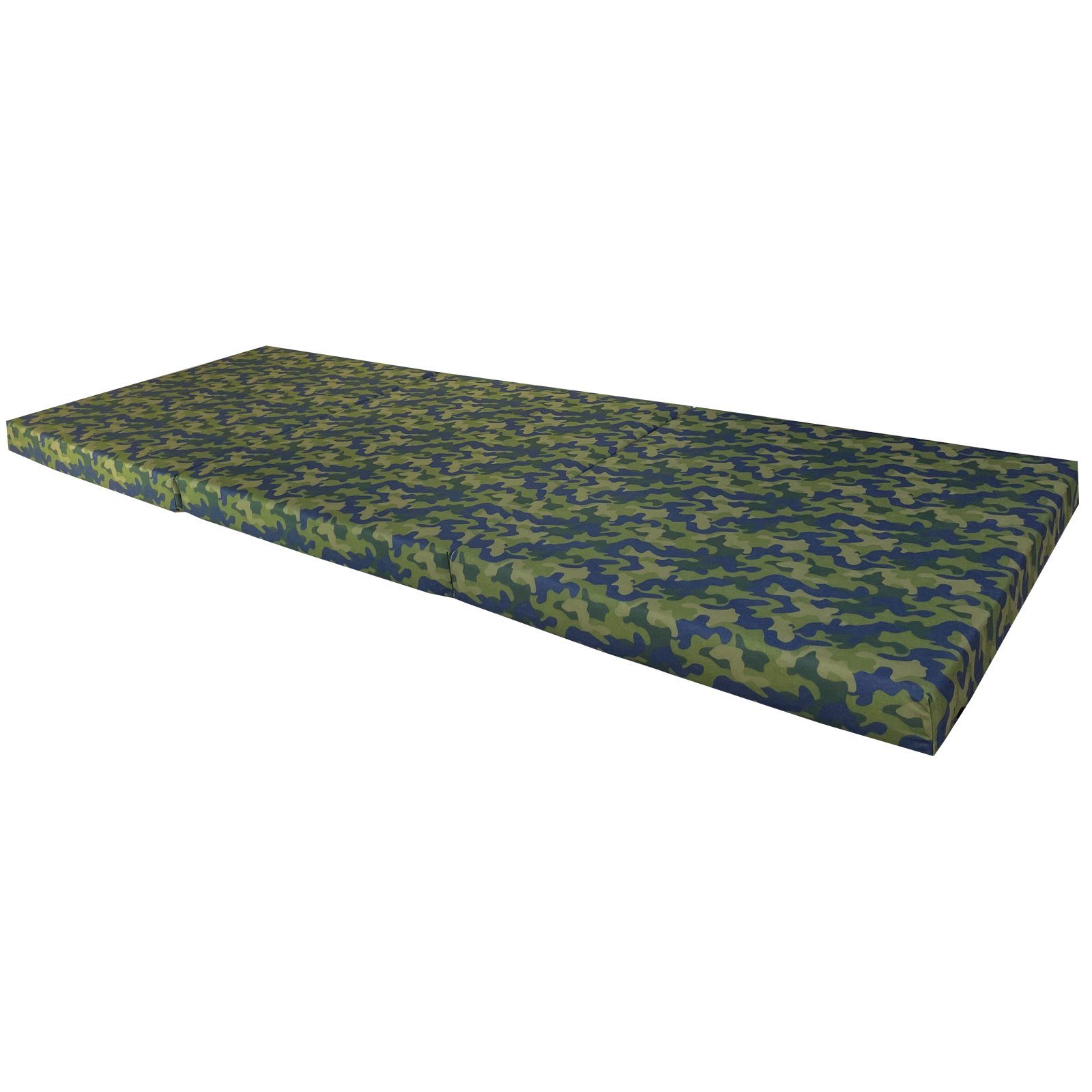 FORTISLINE Blau "CAMO" Gästematratze - M 180x65x7cm, Klappmatratze Klappmatratze