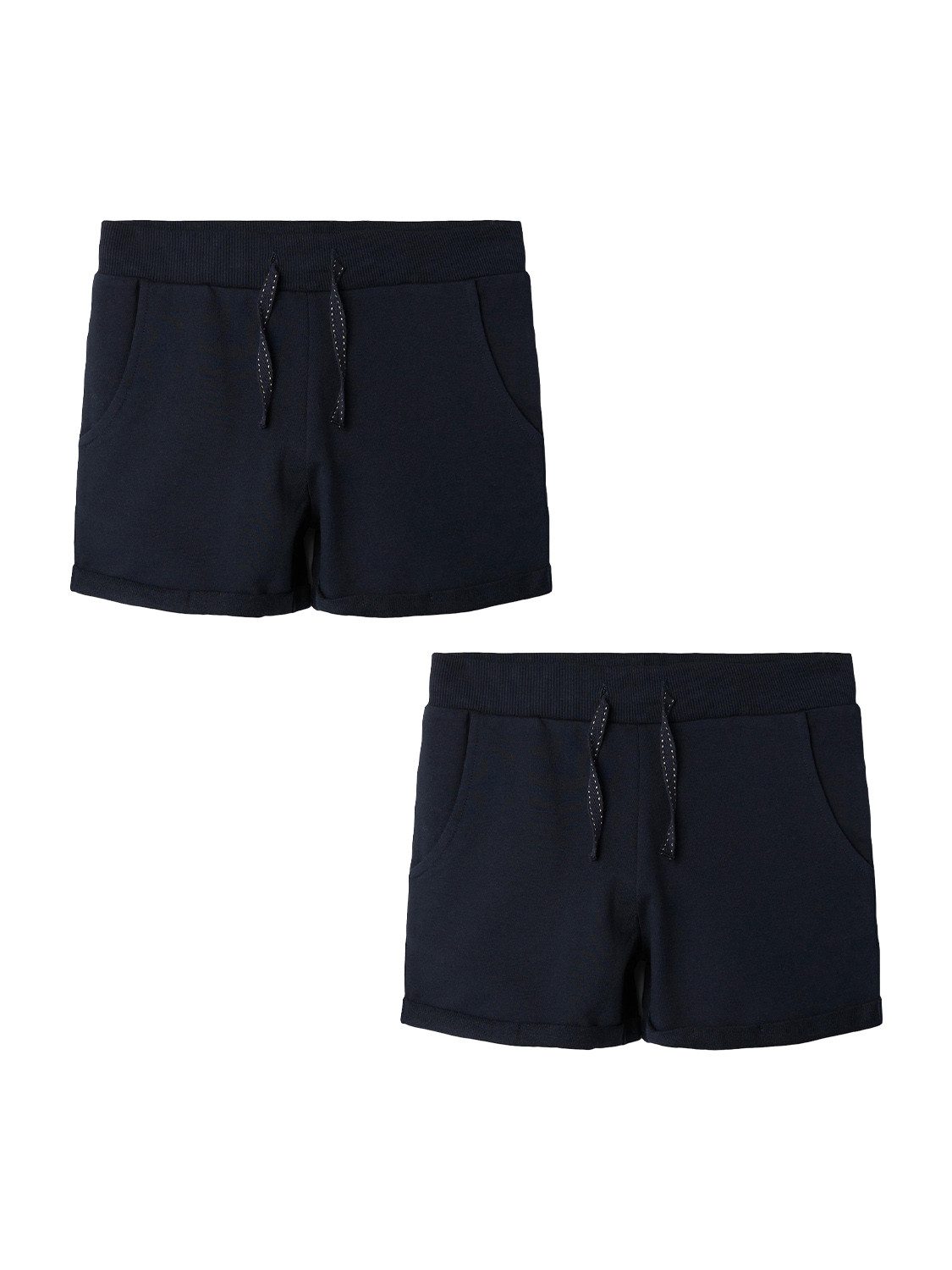 Name It Shorts 2er-Set mit Taschen verstellbarer Bund (2-tlg) NKFVOLTA SWE SHORTS UNB F NOOS - 13201013