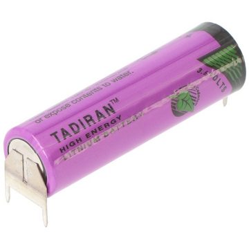 Tadiran Tadiran Lithium Batterie SL-360/PT mit Lötfahnen mit 3er Print Kontak Batterie, (3,6 V)