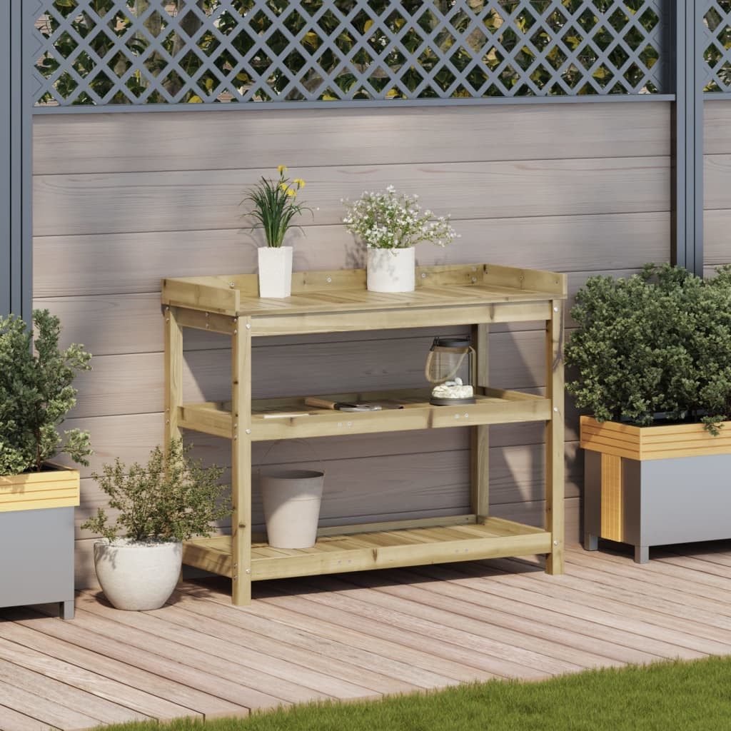 vidaXL Blumenständer Pflanztisch Ablagen 108x45x86,5 cm günstig online kaufen