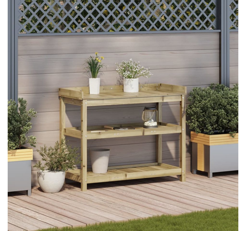Thumbnail - vidaXL Blumenständer Pflanztisch Ablagen 108x45x86,5 cm Imprägniertes Kiefernholz (1 St)