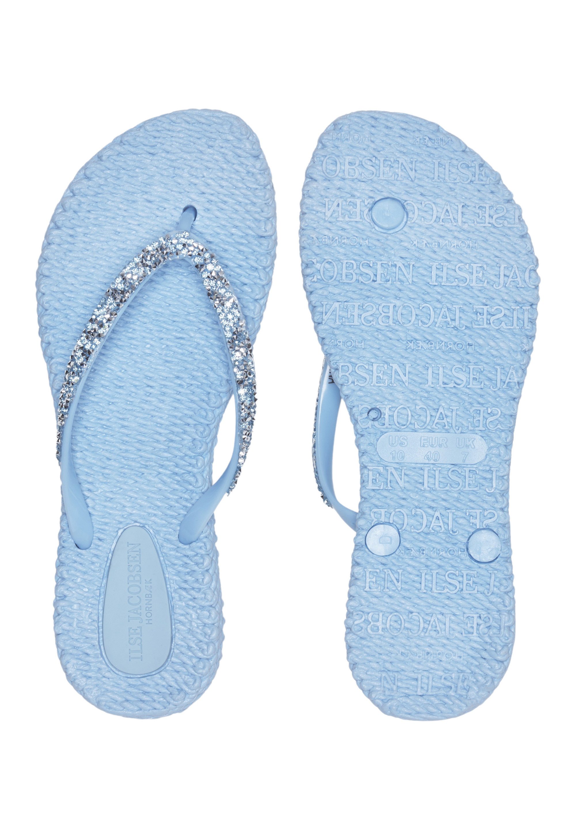 Ilse Jacobsen CHEERFUL03G Zehentrenner Leicht & flexibel, Massageeffekt, mit Glitzer