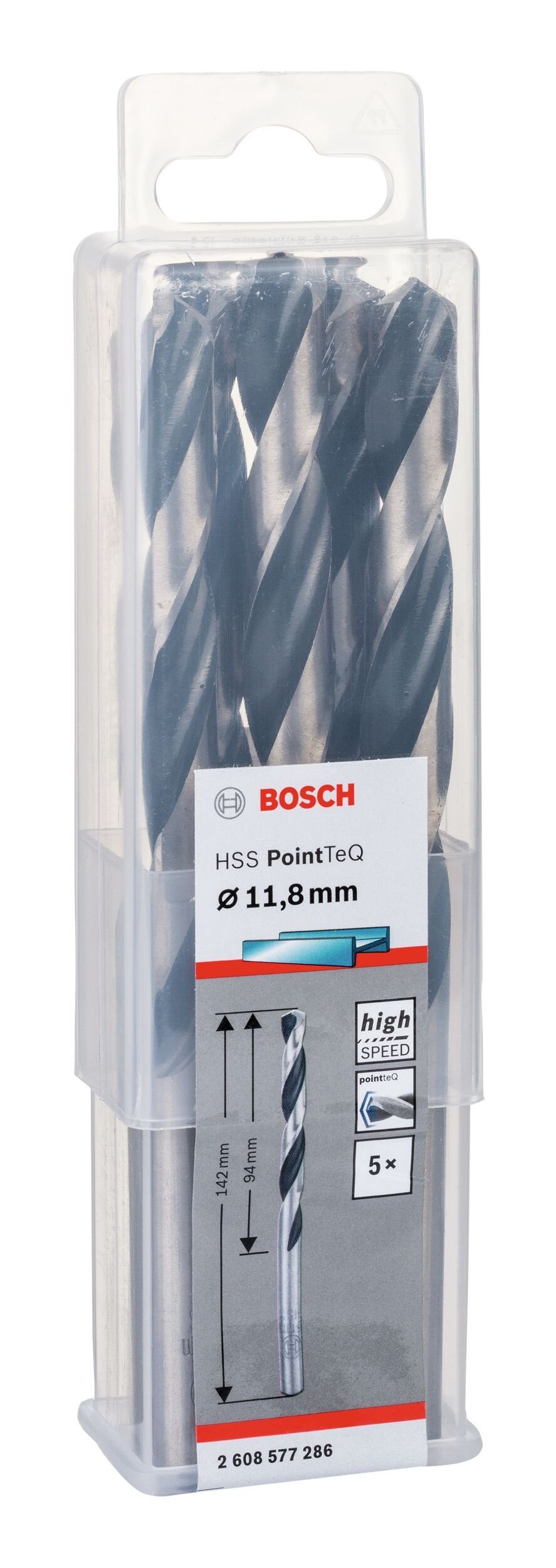 - 5er-Pack BOSCH Metallbohrer, (5 mm Stück), 11,8 - PointTeQ Metallspiralbohrer HSS 338) (DIN