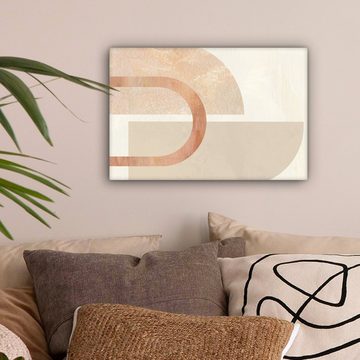 OneMillionCanvasses® Leinwandbild Marmor - Rosa - Abstrakt, (1 St), Wandbild Leinwandbilder, Aufhängefertig, Wanddeko, 30x20 cm