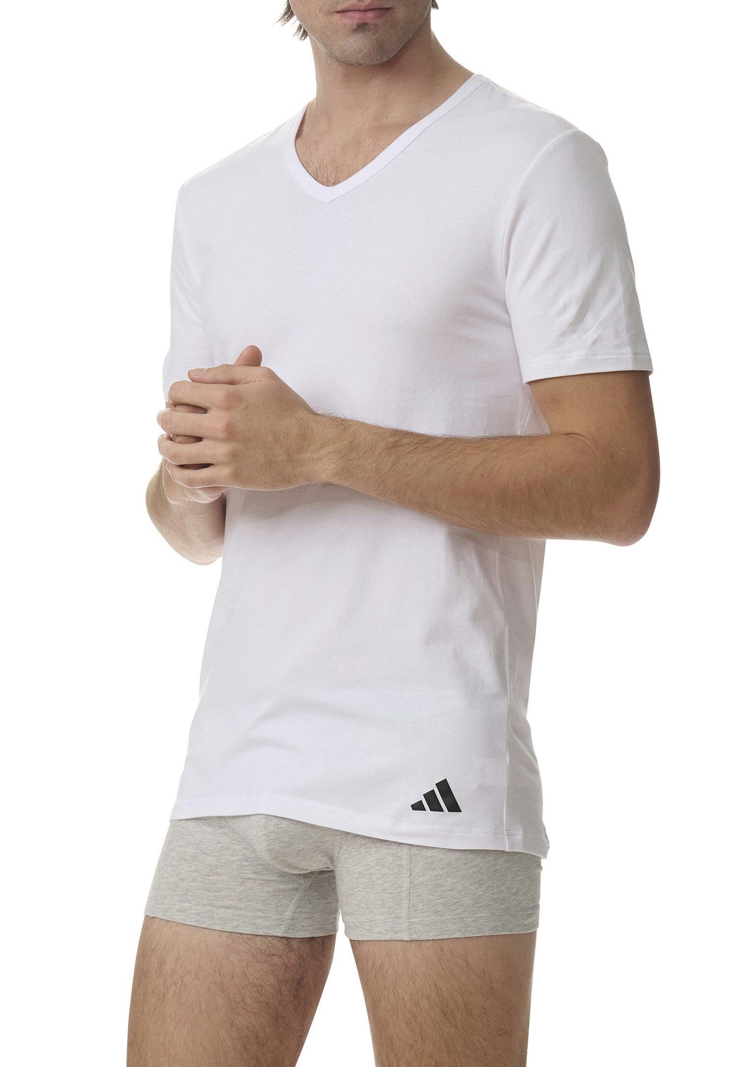 adidas Sportswear T-Shirt Active Flex Cotton (2er Pack) V-Ausschnitt, Kurza günstig online kaufen
