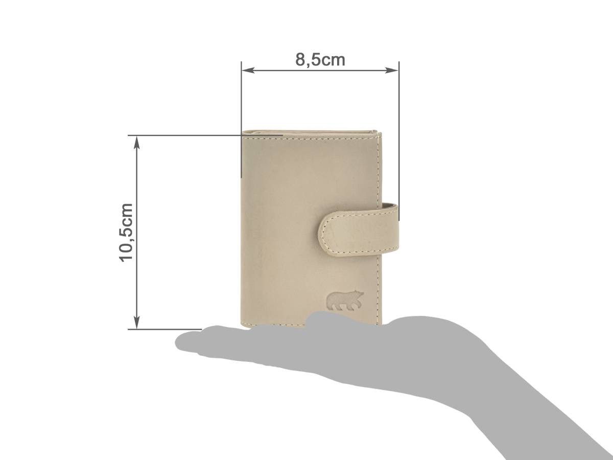 Bear Design Geldbörse Karten Portemonnaie Leder 8x10cm für 12 Karten mit RF günstig online kaufen