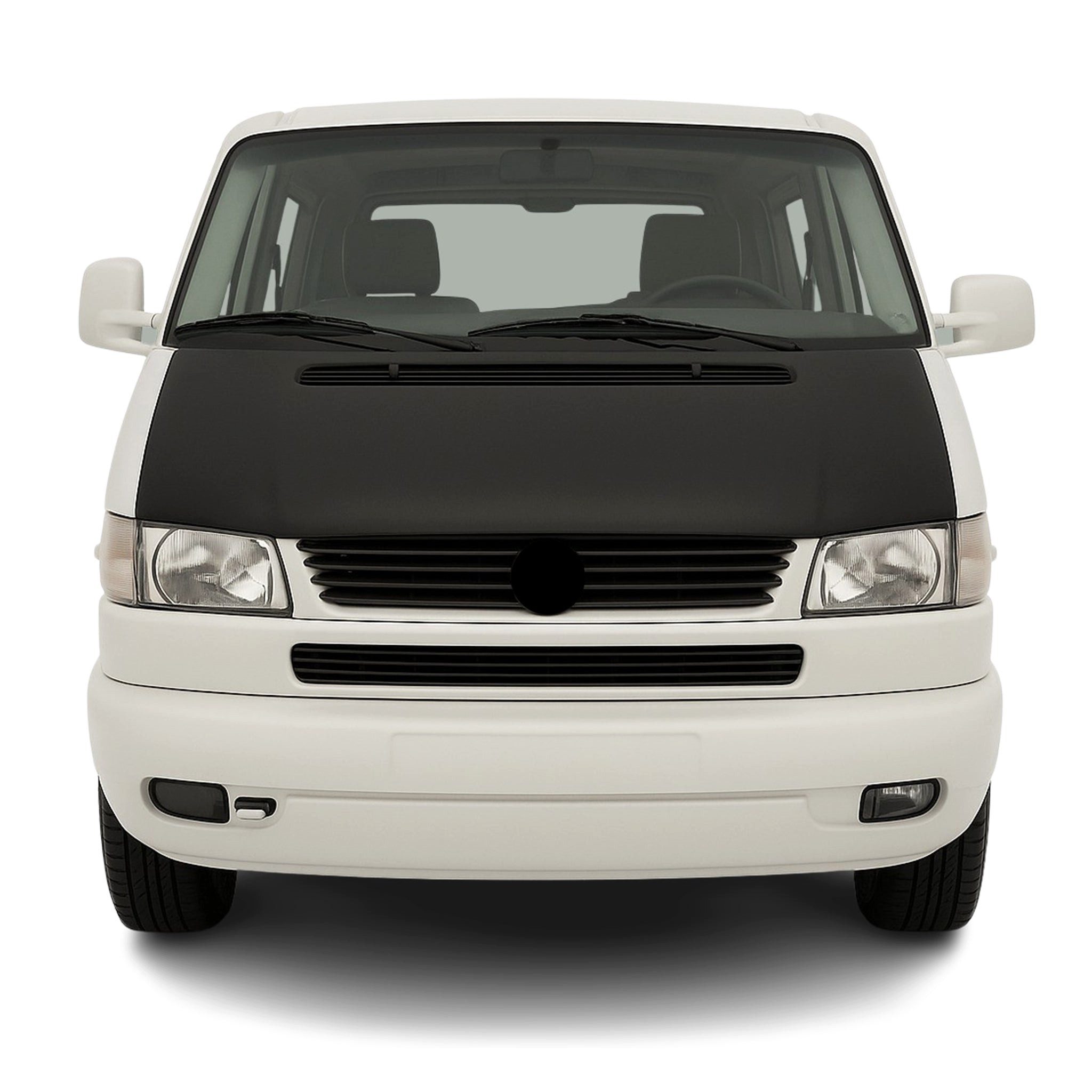 OMAC Frontstoßstange Haubenbra für VW Transporter T4 1990-2003 Langer Nase Schwarz, 1-St., Einfache Installation