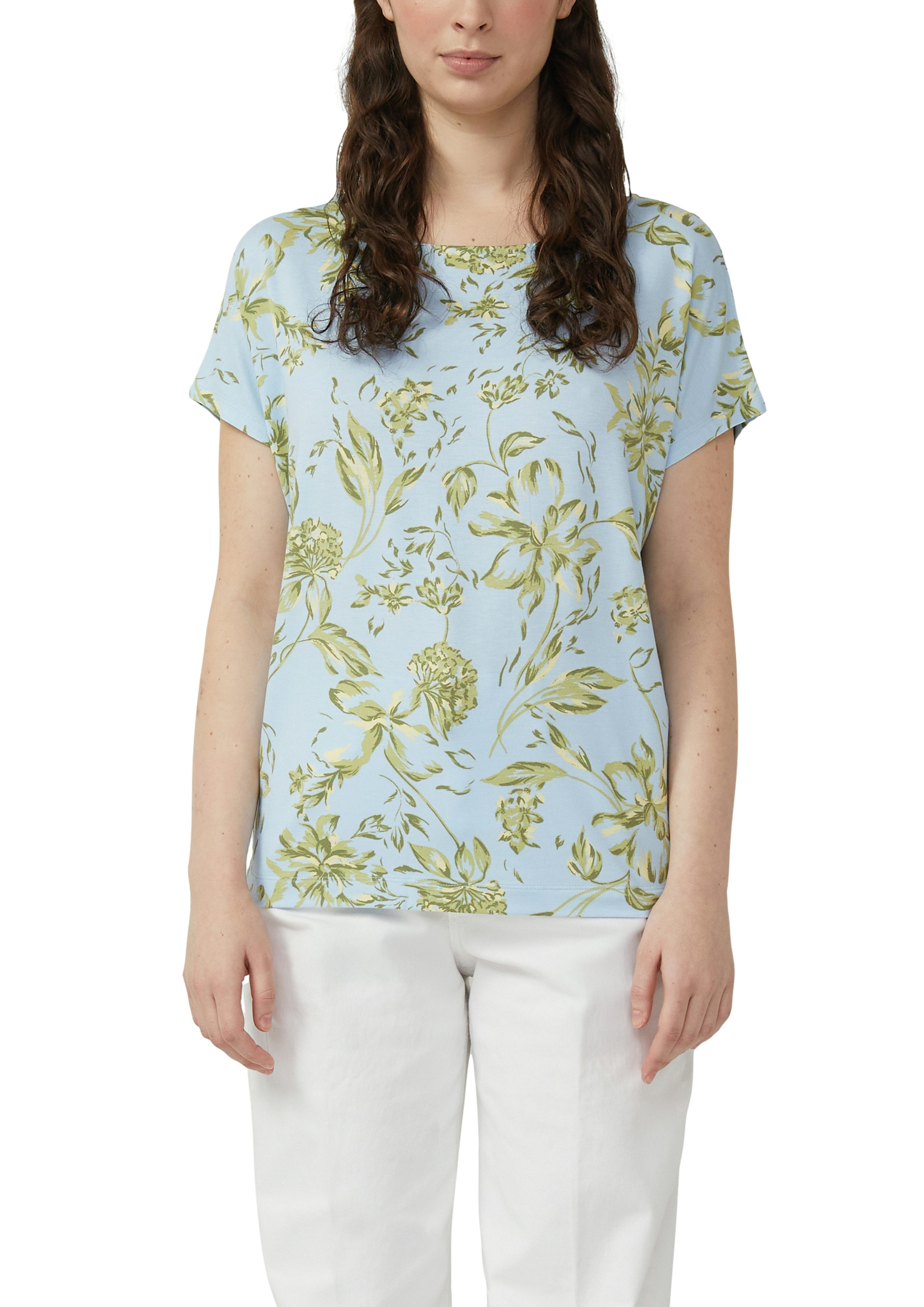 s.Oliver Blusenshirt Sommershirt mit floralem Muster günstig online kaufen