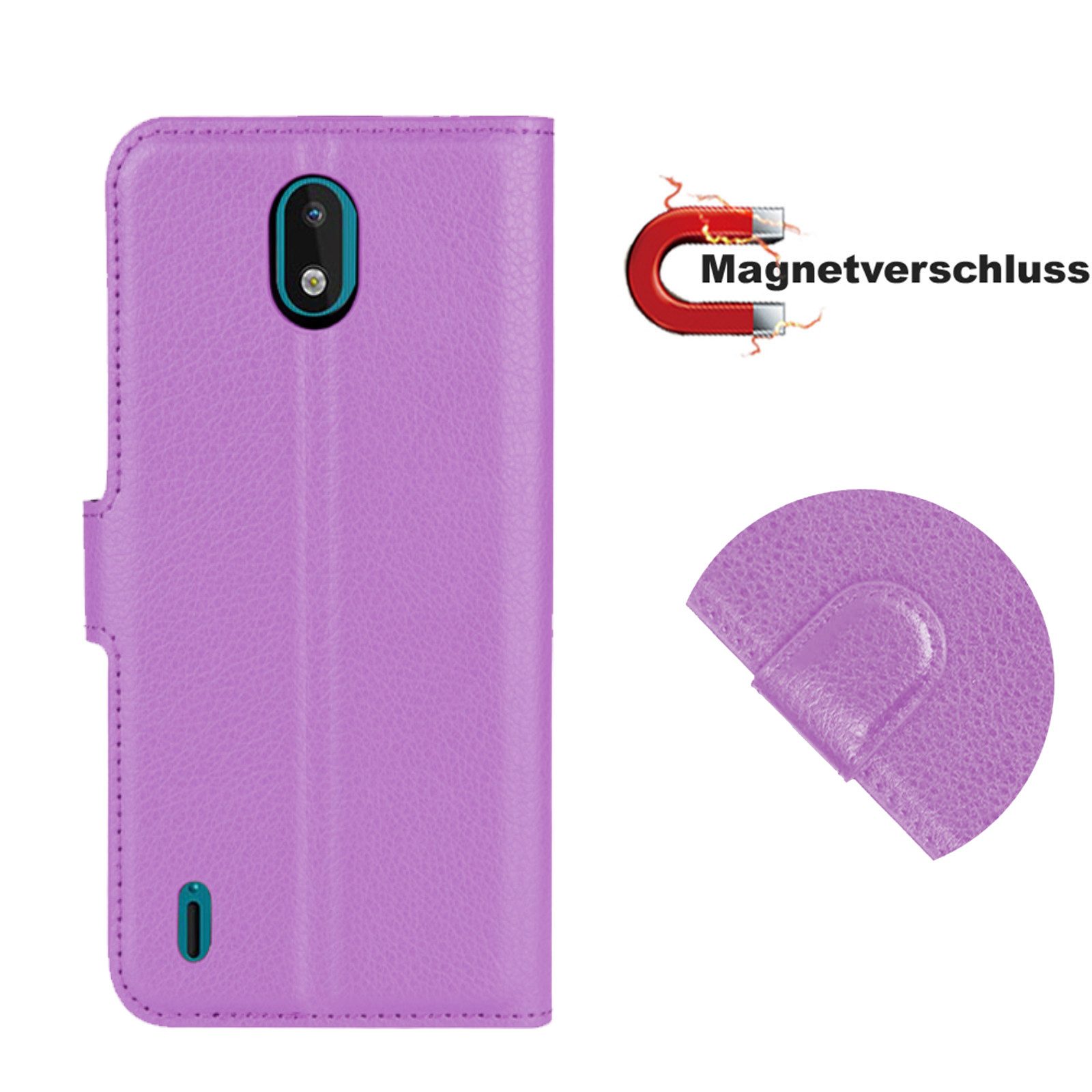 betterfon Handyhülle Handytasche für Nokia 1.3 Buchhülle Case Schutz Schale Etui Wallet, Wallet Case mit Kartenfächern Magnetverschluss und weicher Innenhülle