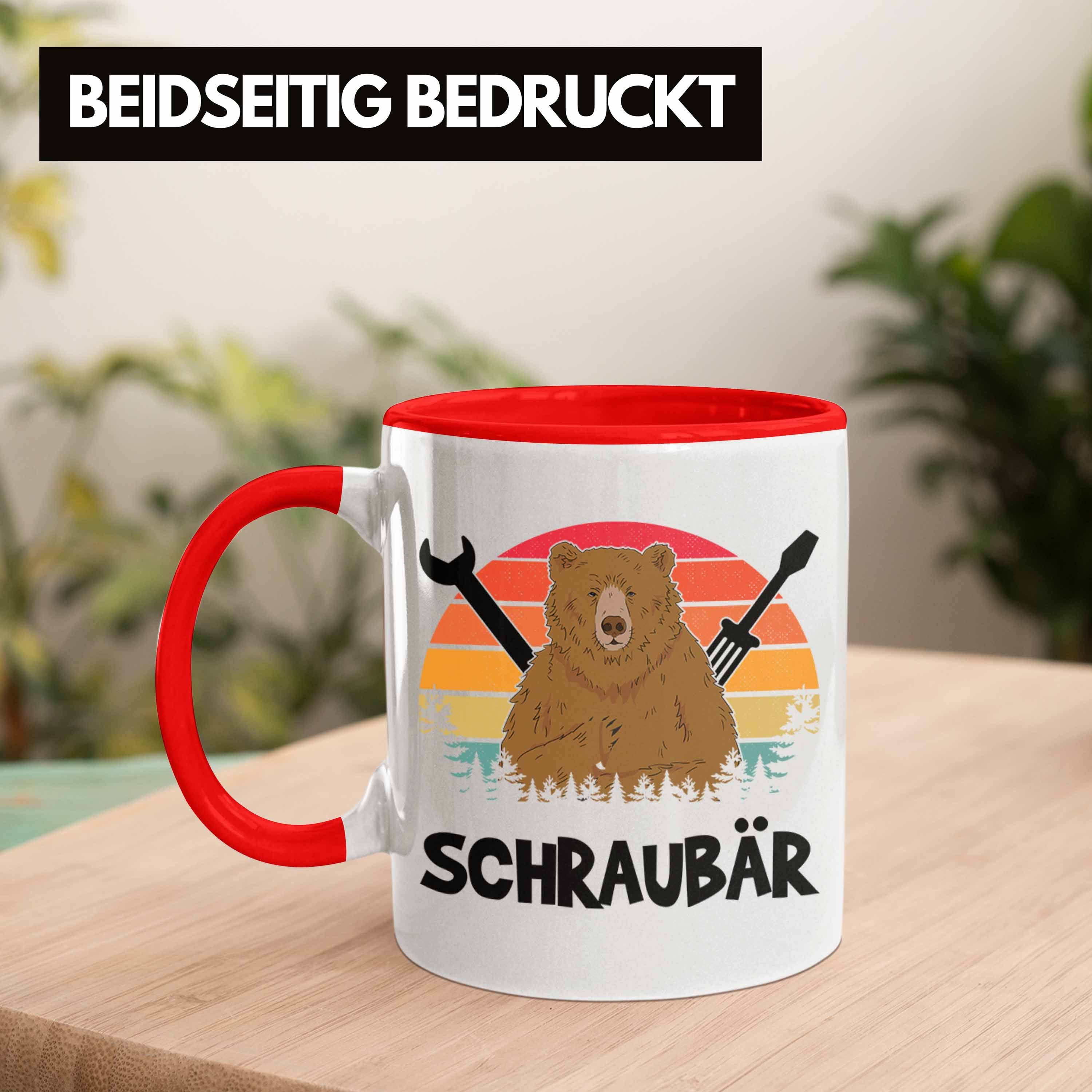 Mechatroniker Tasse Schrauber Tasse Schraubär Trendation Gesche Rot Geschenk Mechaniker KFZ