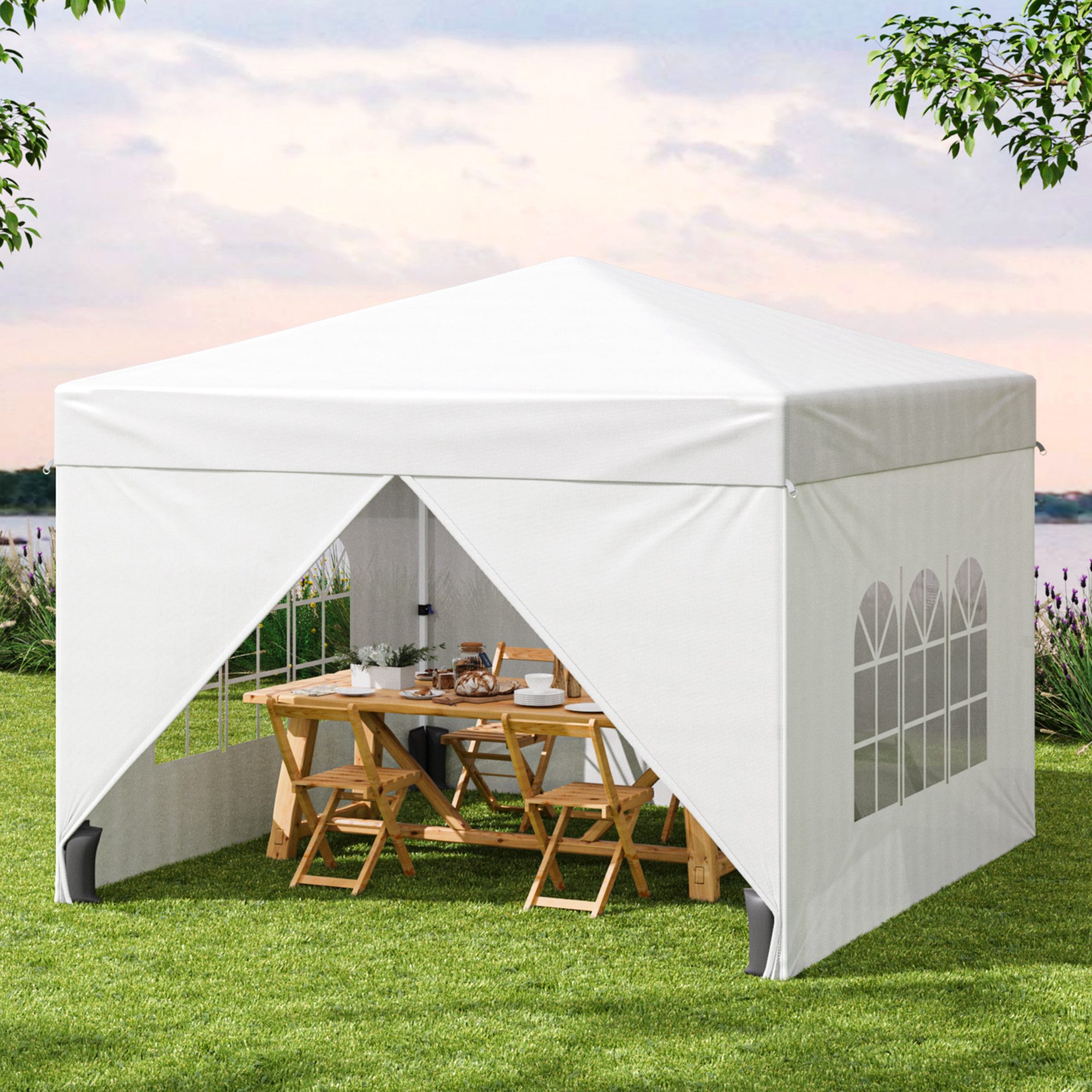 Bealife Faltpavillon 3x3m Pop-Up Pavillon mit Verstellbarer Höhe günstig online kaufen