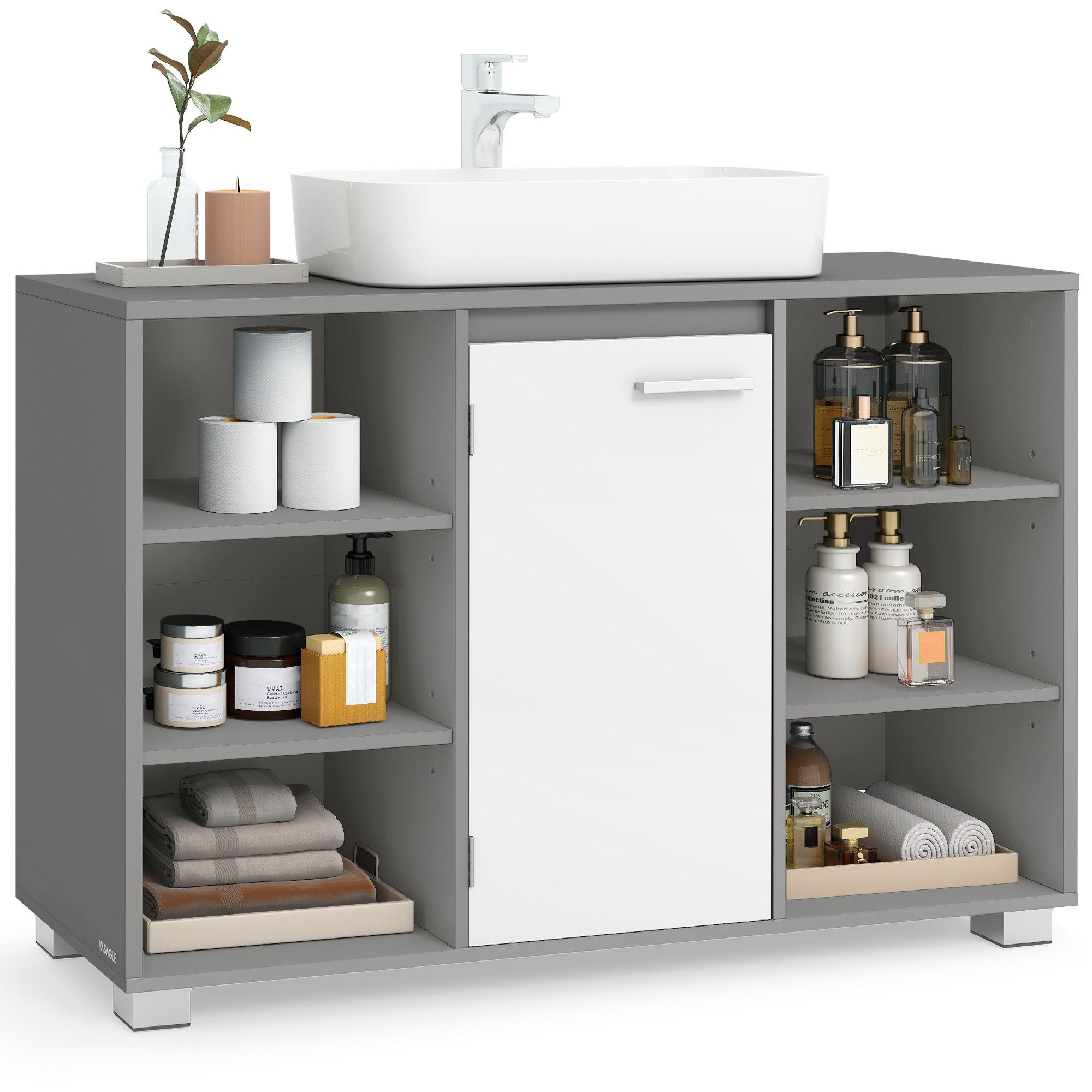 VASAGLE Waschbeckenunterschrank Unterschrank Badezimmerschrank Badschrank m günstig online kaufen