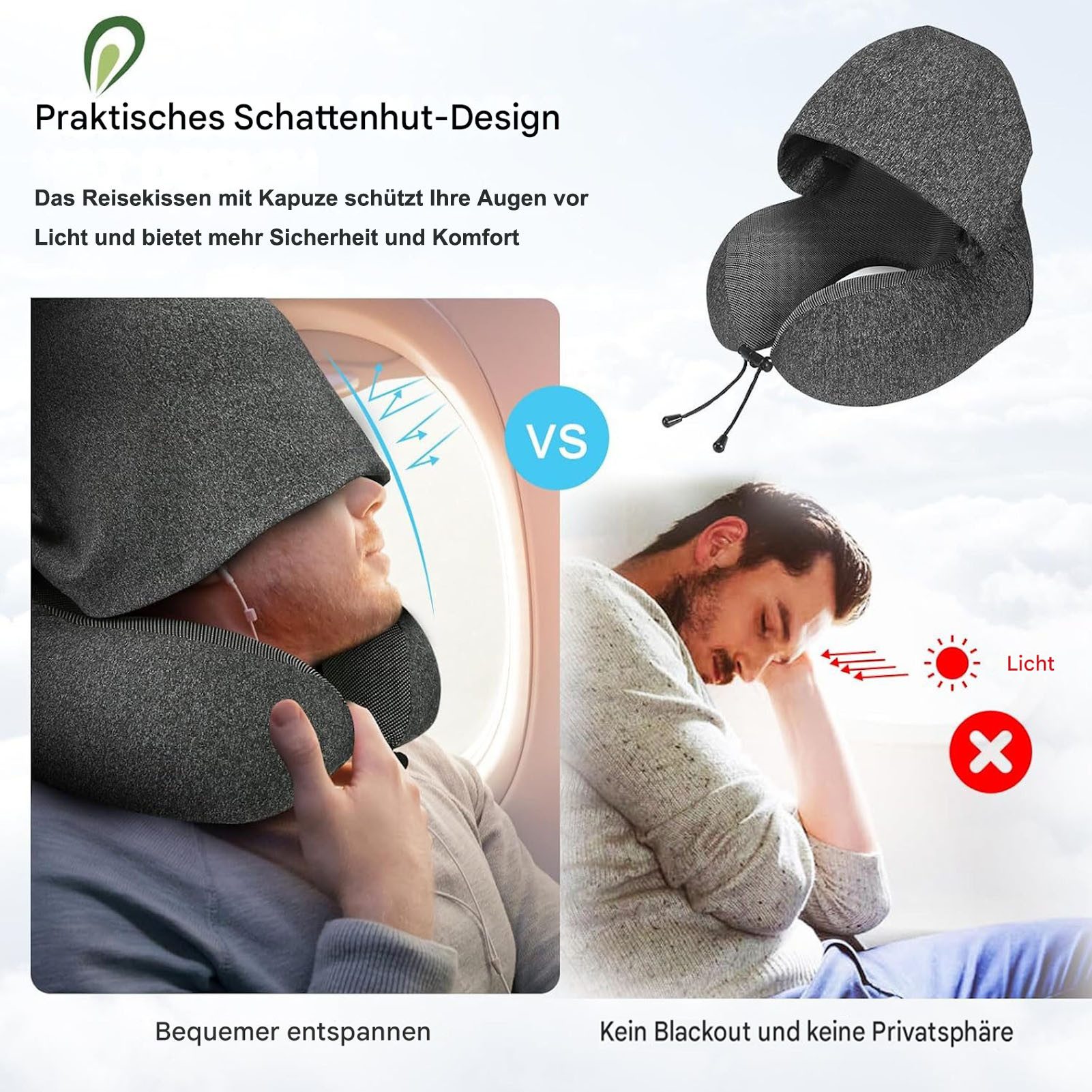 SURFOU Reisekissen Nackenkissen Flugzeug U-Form Nackenhörnchen Memory Foam günstig online kaufen