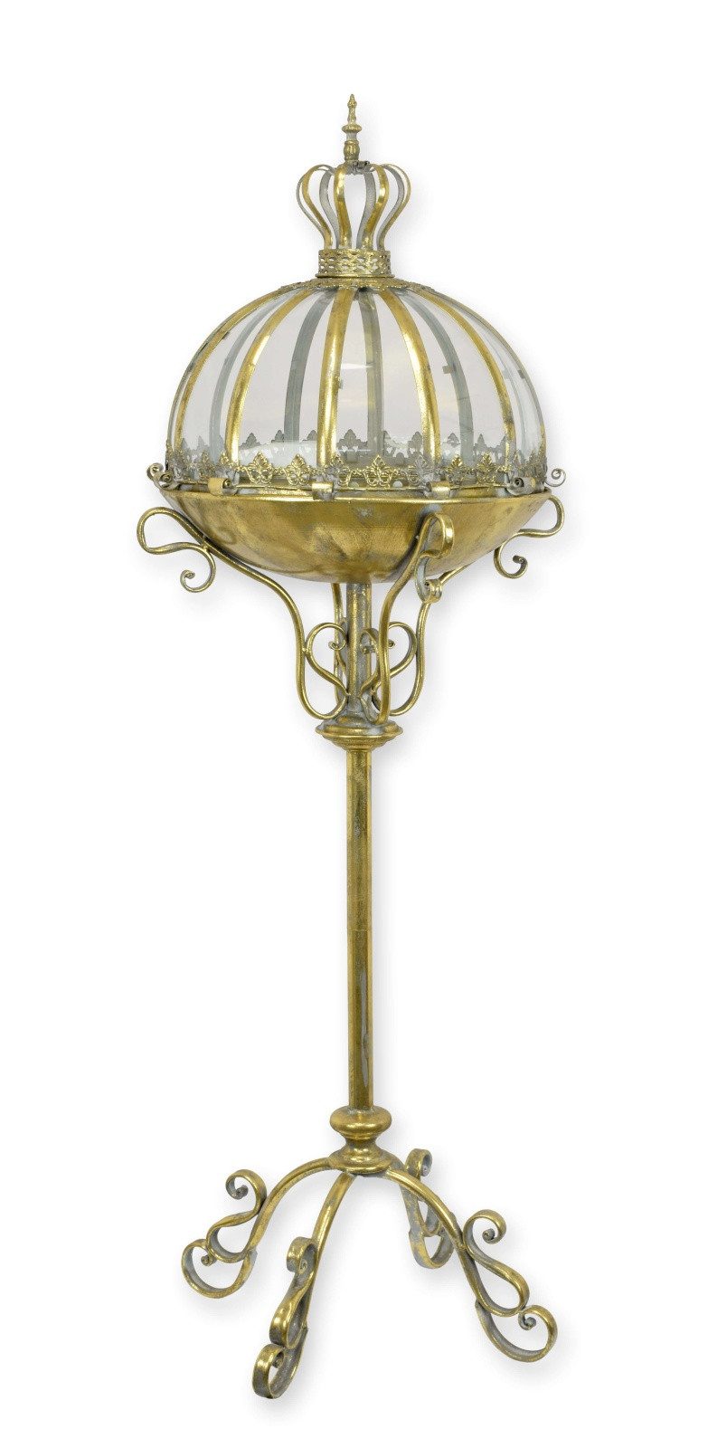 Aubaho Dekoobjekt Windlicht Laterne Metall Ständer Replikat Retro Design Dekoration
