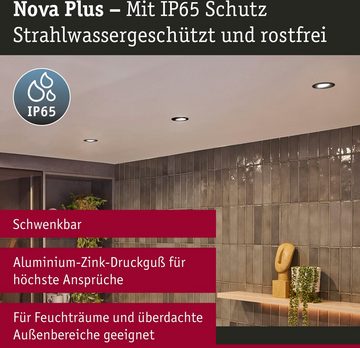 Paulmann LED Einbauleuchte Nova Plus 1x6W 470lm 2700K Schwarz matt/Alu, LED fest integriert, Warmweiß