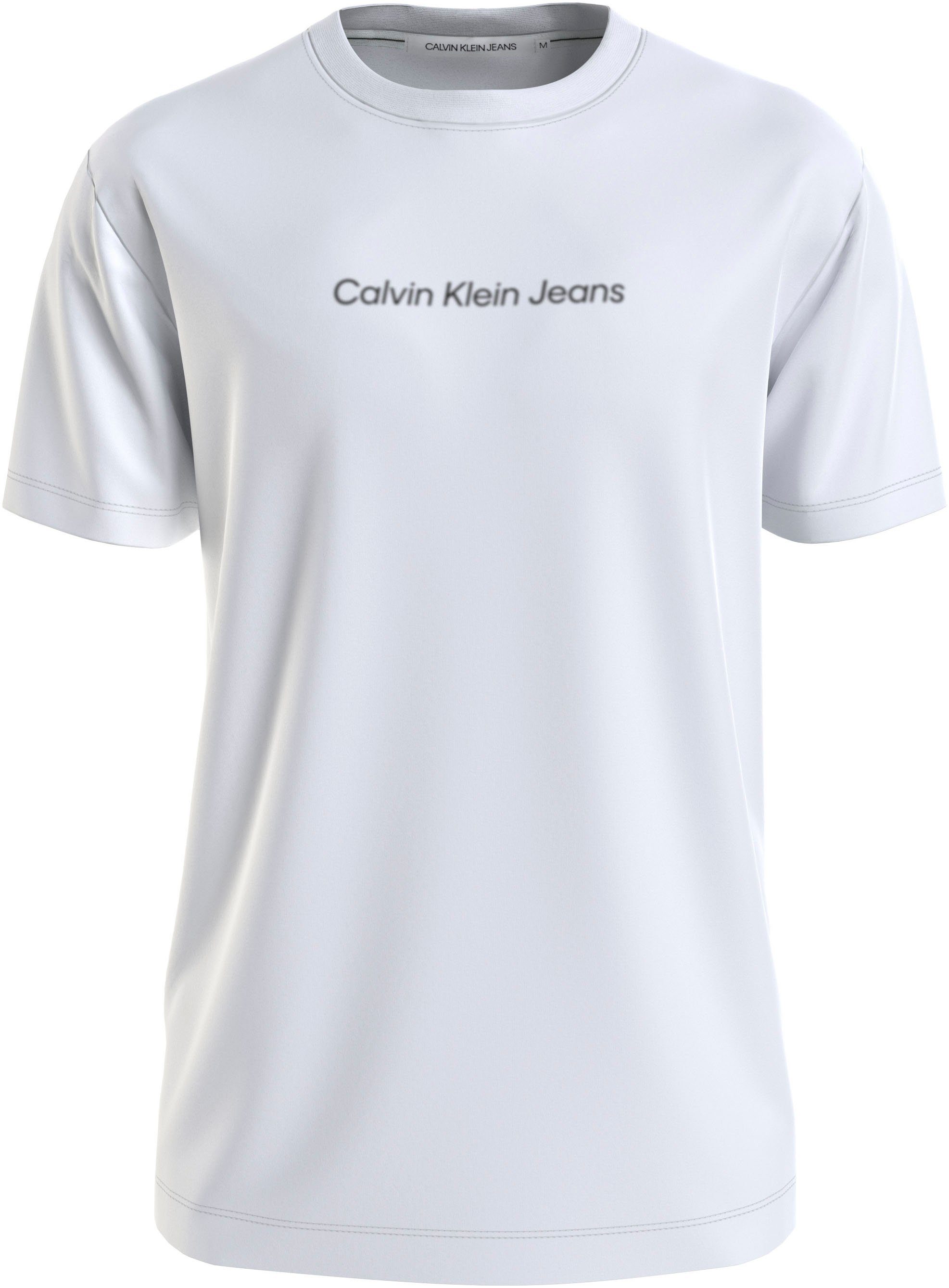 T-Shirt Calvin LOGO CK TEE Jeans Klein White MIRRORED Bright