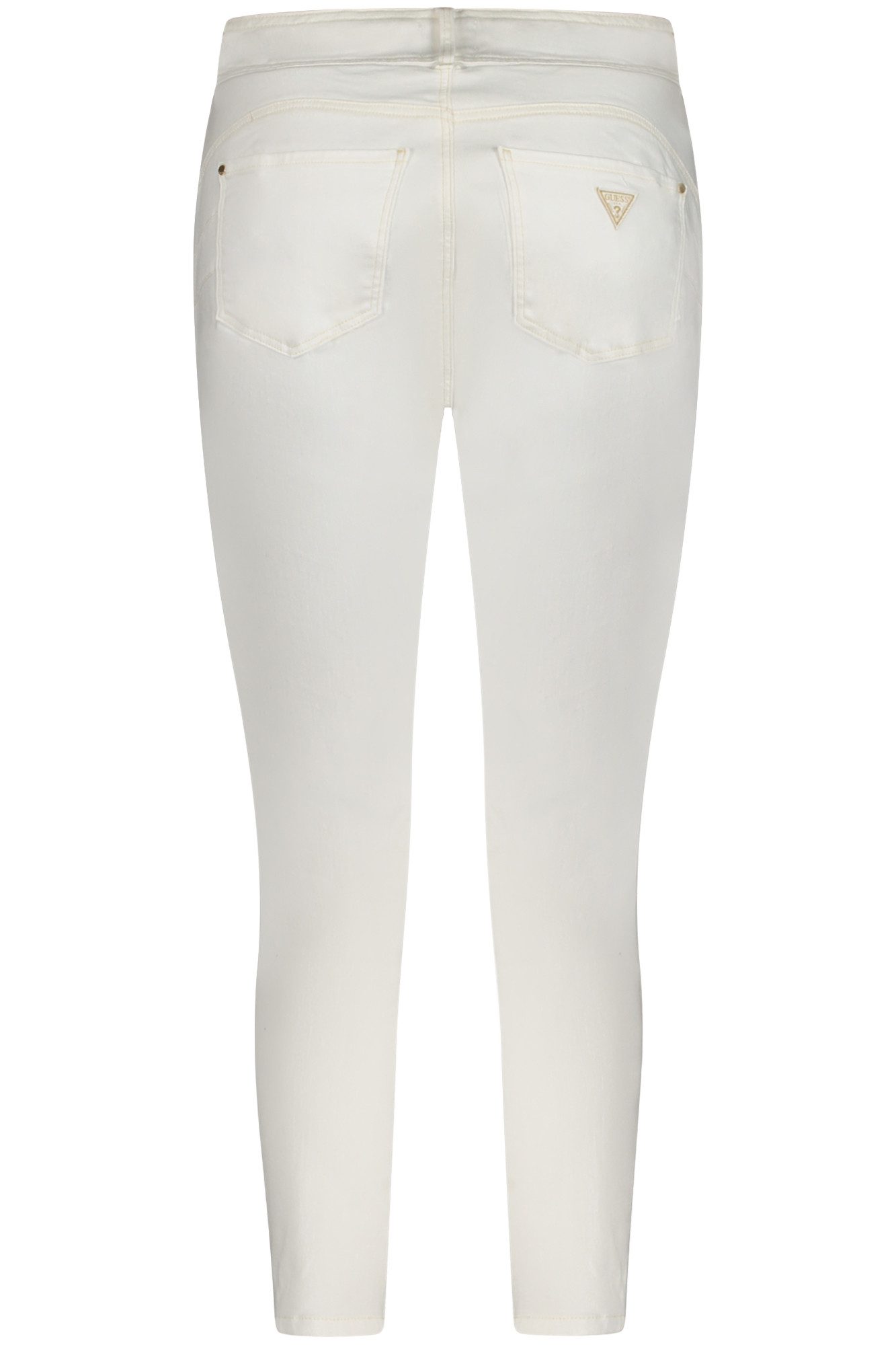 GUESS JEANS 5-Pocket-Jeans Damen High-Skinny Jeans in Weiß aus Bio-Baumwolle mit Details