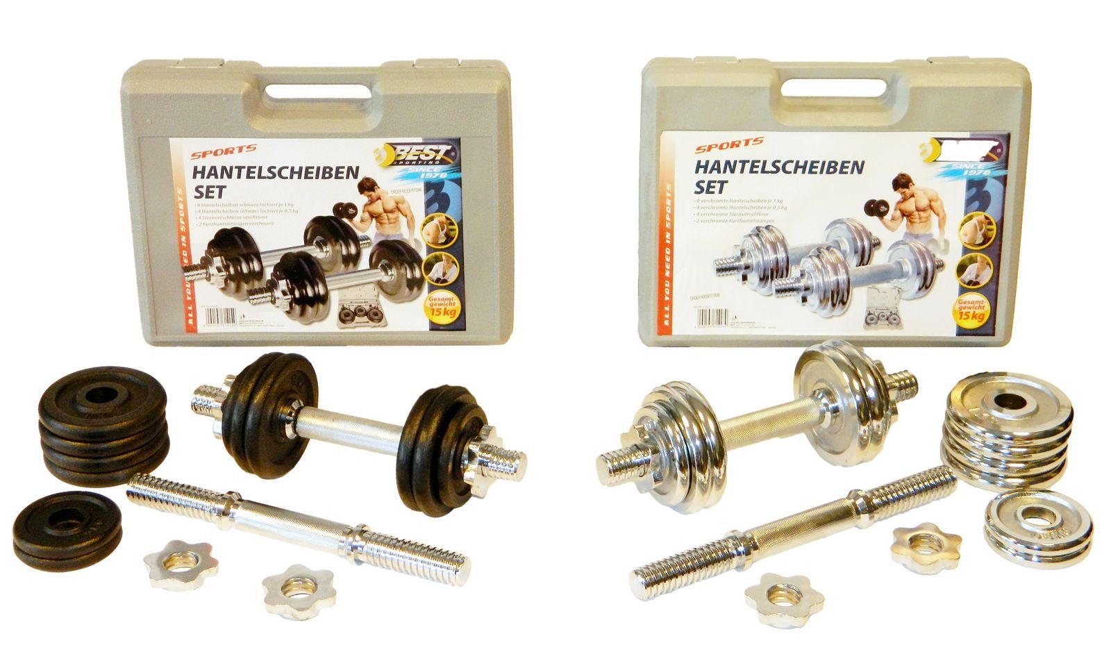 Männer Hantelkoffer Stellringen, mit Best Workout Set mit 15 verstellbar 2er aus Für und Adjustable Set - Hantel-Set Gusseisen Hantelset Sporting Kurzhantel - für Frauen Dein Hanteln kg Dumbbell Dumbbells