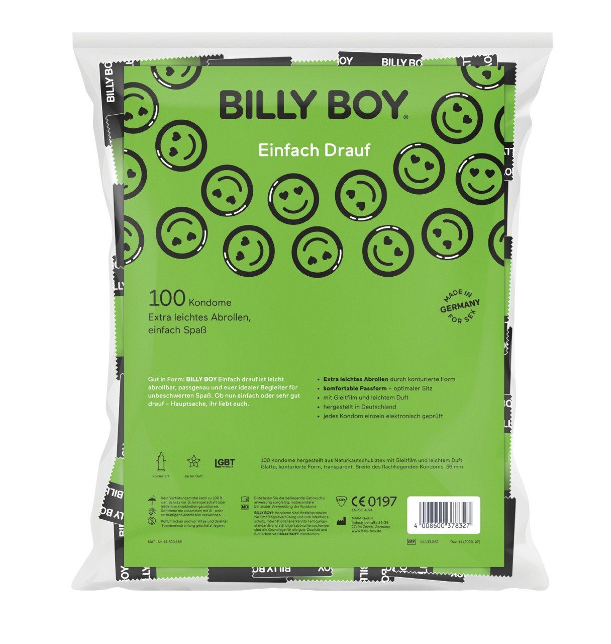 Drauf BILLY Einhand-Kondome Boy Billy Btl. 100er Einfach BOY