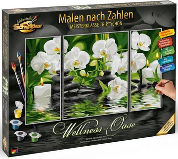 Schipper Malen nach Zahlen Meisterklasse Triptychon - Wellness-Oase, Made in Germany