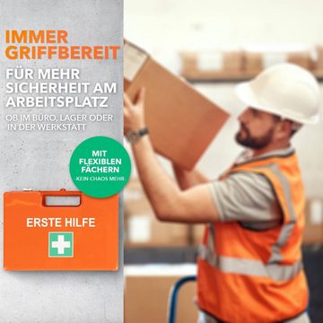 Karat Medizinschrank Erste-Hilfe-Koffer Klein für Kleinbetriebe, Verbandskasten Steriler Inhalt, ABS-Kunststoff