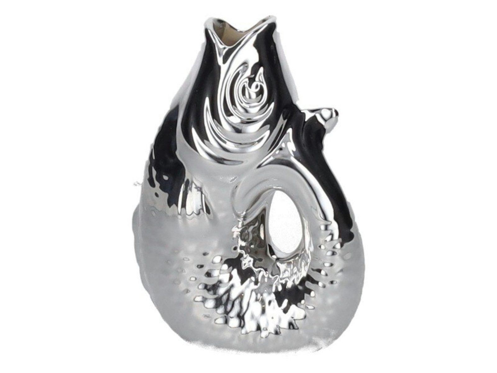Giftcompany Dekovase Monsieur Carafon Vase / Karaffe Fisch XS silber 0,2l ( günstig online kaufen