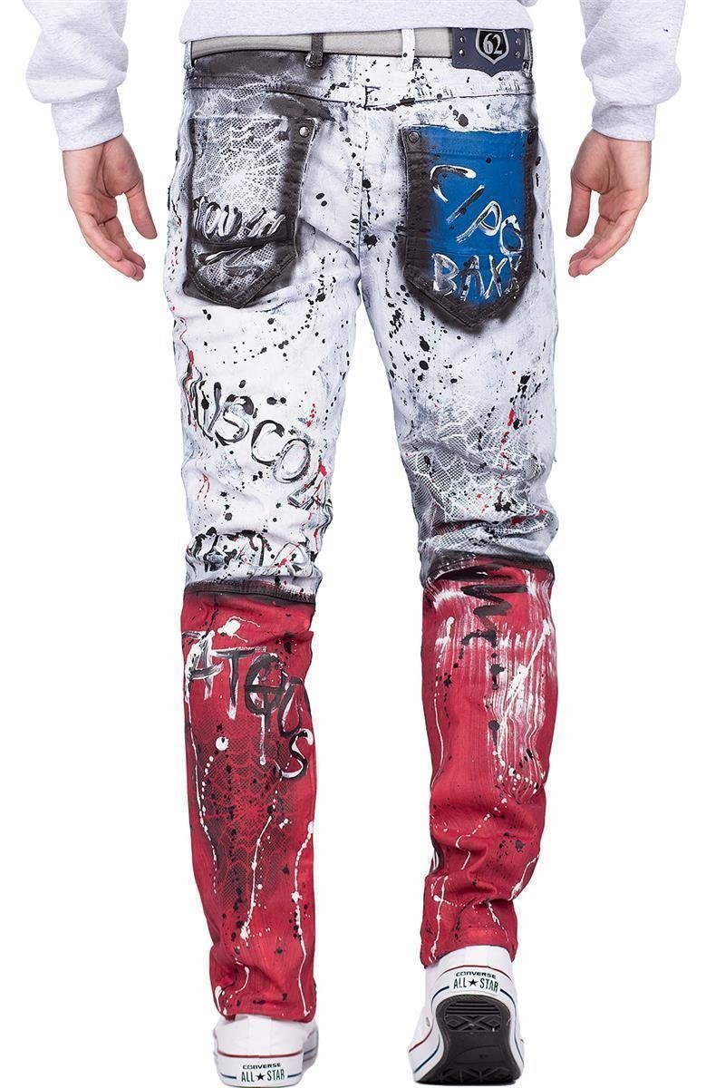 Cipo & Baxx Straight-Jeans Herren straight fit Hose Stonewashed BA-CD683 Bl günstig online kaufen