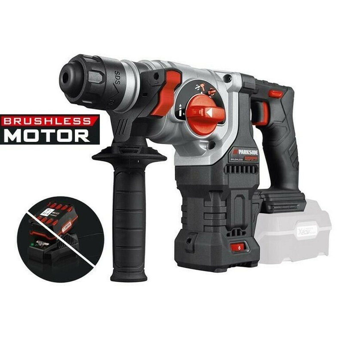 PARKSIDE PERFORMANCE® Kombihammer PARKSIDE Akku Kombihammer PKHAP 20-Li A1 ohne Akku, 20 V