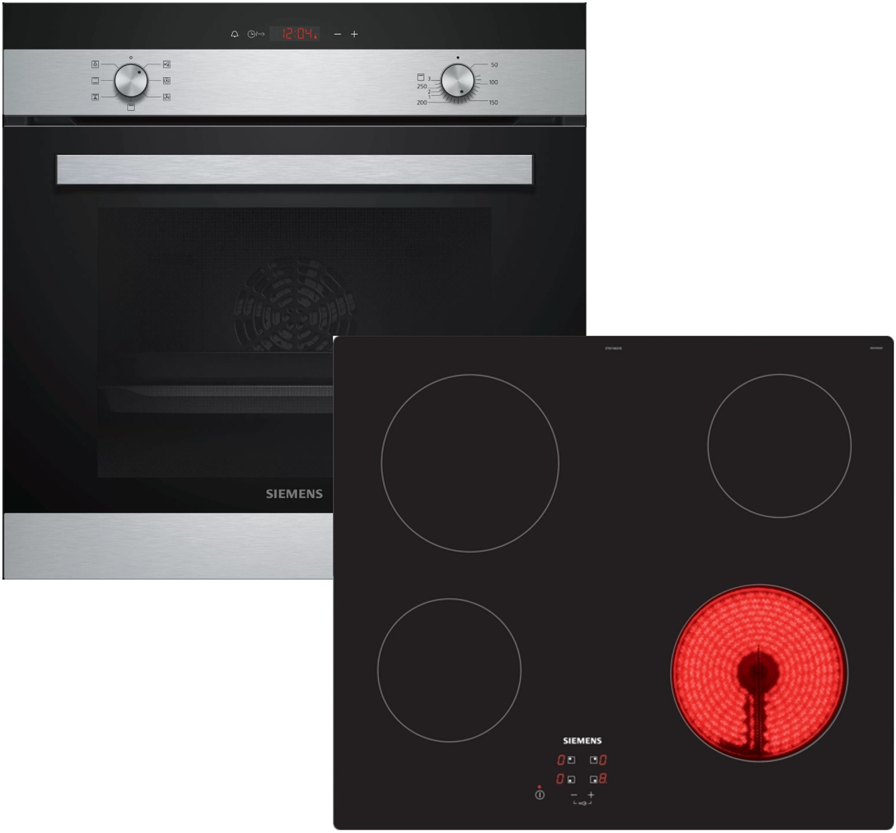 SIEMENS Backofen-Set iQ100 HB113FBS1, mit Auszug nachrüstbar, 3D-Heißluft Plus Schnellaufheizung