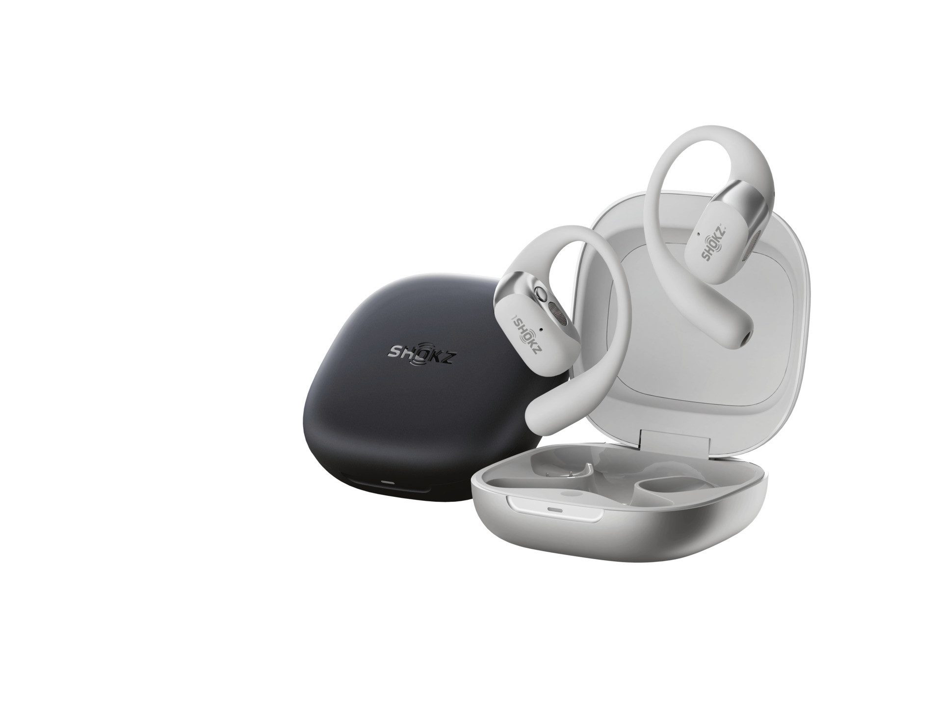 Shokz Shokz OpenFit 2+ Bluetooth-Kopfhörer (Active Noise Cancelling (ANC), Spritzwassergeschützt)