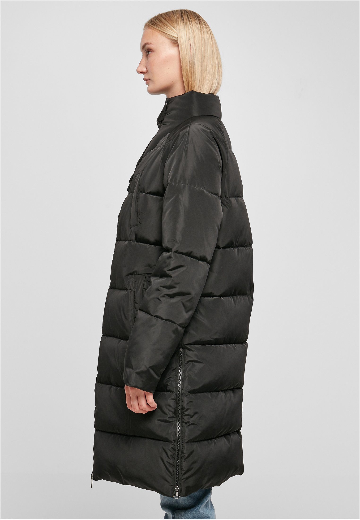 Winterjacke (1-St) Coat CLASSICS Puffer Damen Ladies black High Neck URBAN