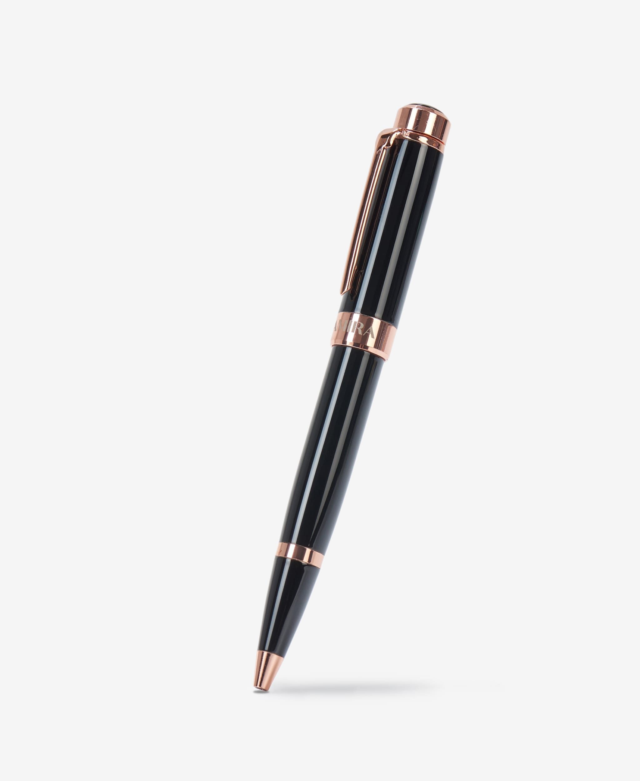GLAMIRA Kugelschreiber Metallkugelschreiber - Schwarz mit Roségold, (1-tlg), Drehmechanik, ideal auch als Geschenk