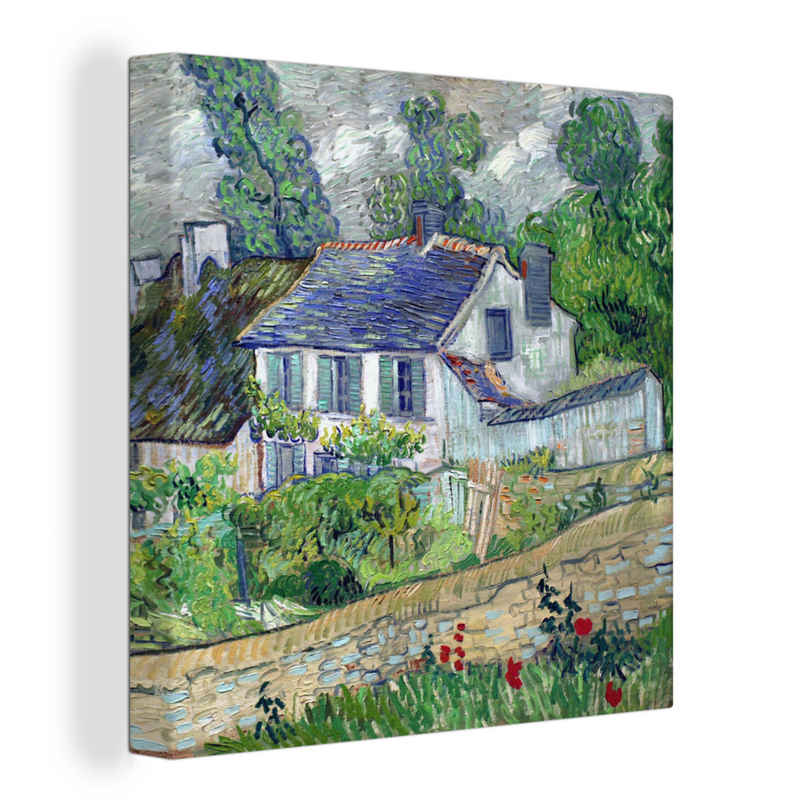 MuchoWow Leinwandbild »Haus in Auvers - Vincent van Gogh«, (1 St), Leinwand Bilder Wandbilder Wohnzimmer Dekoration