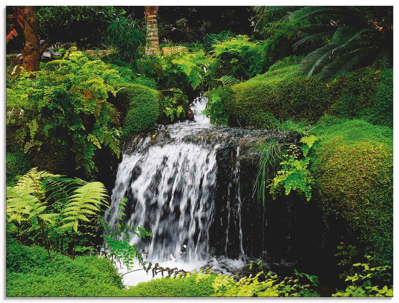 Artland Glasbild Wasserfall im Grünen, Gewässer (1 St), in verschiedenen Größen