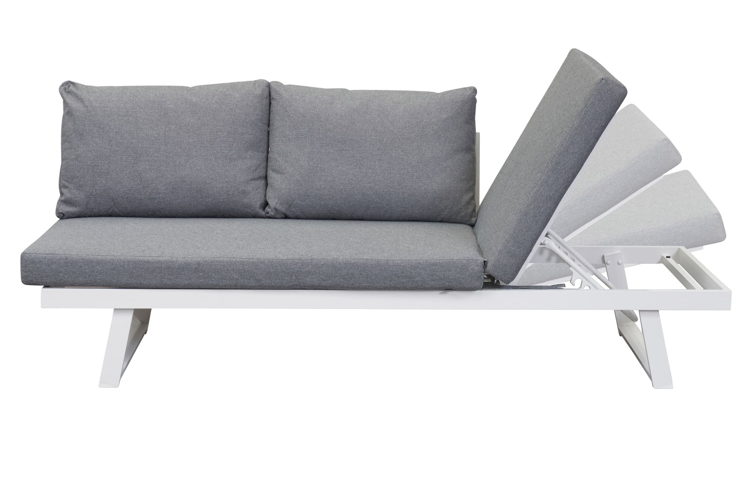 LC »Sunewo« weiß Multifunktionssofa 3-Sitzer LC Garden Polstergarnitur Garden Loungesofa