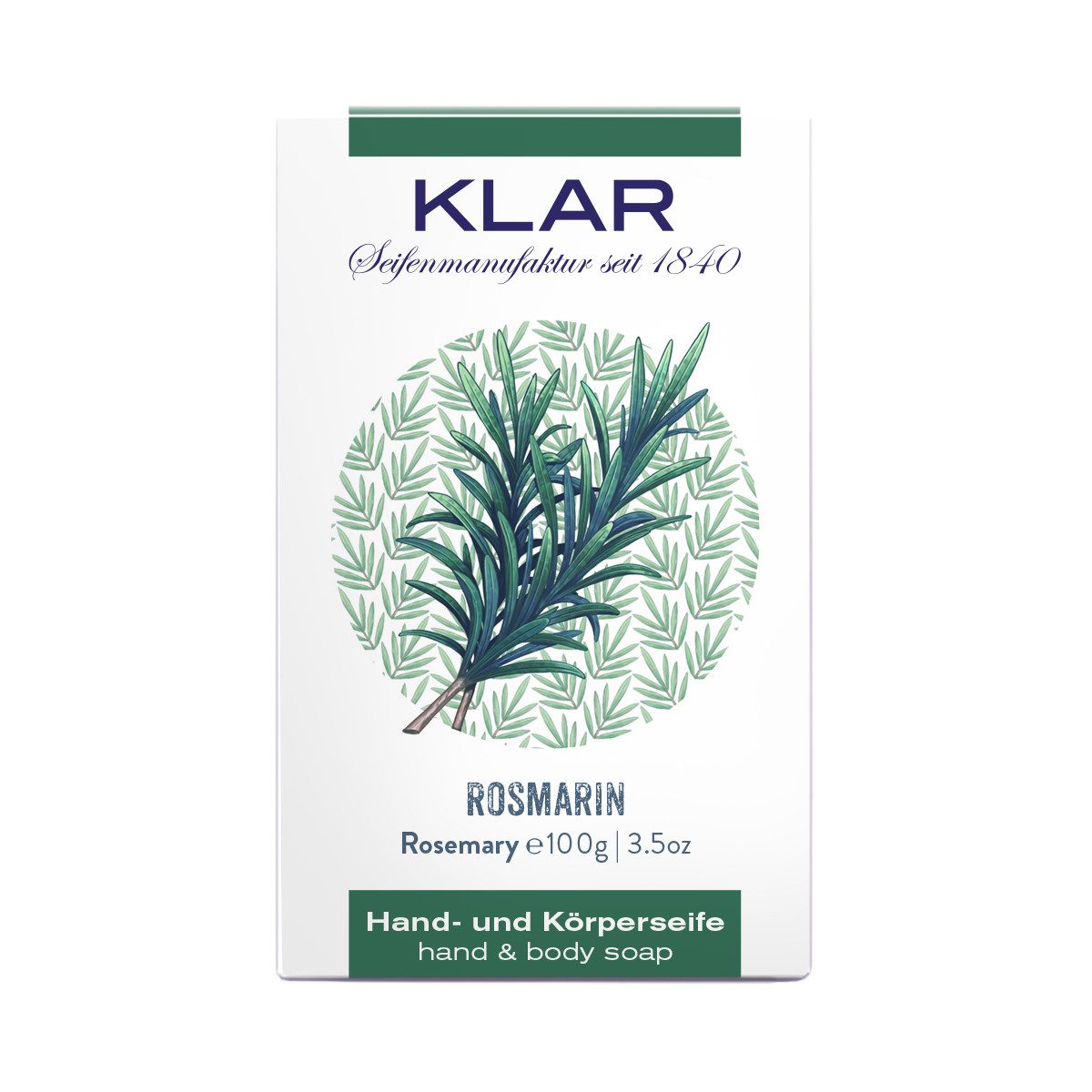 Klar Seife Handseife Rosmarinseife 100 g
