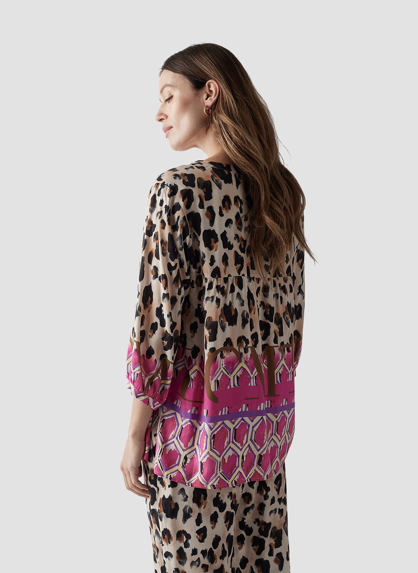 LeComte Klassische Bluse LeComte Tunika mit Animalmuster