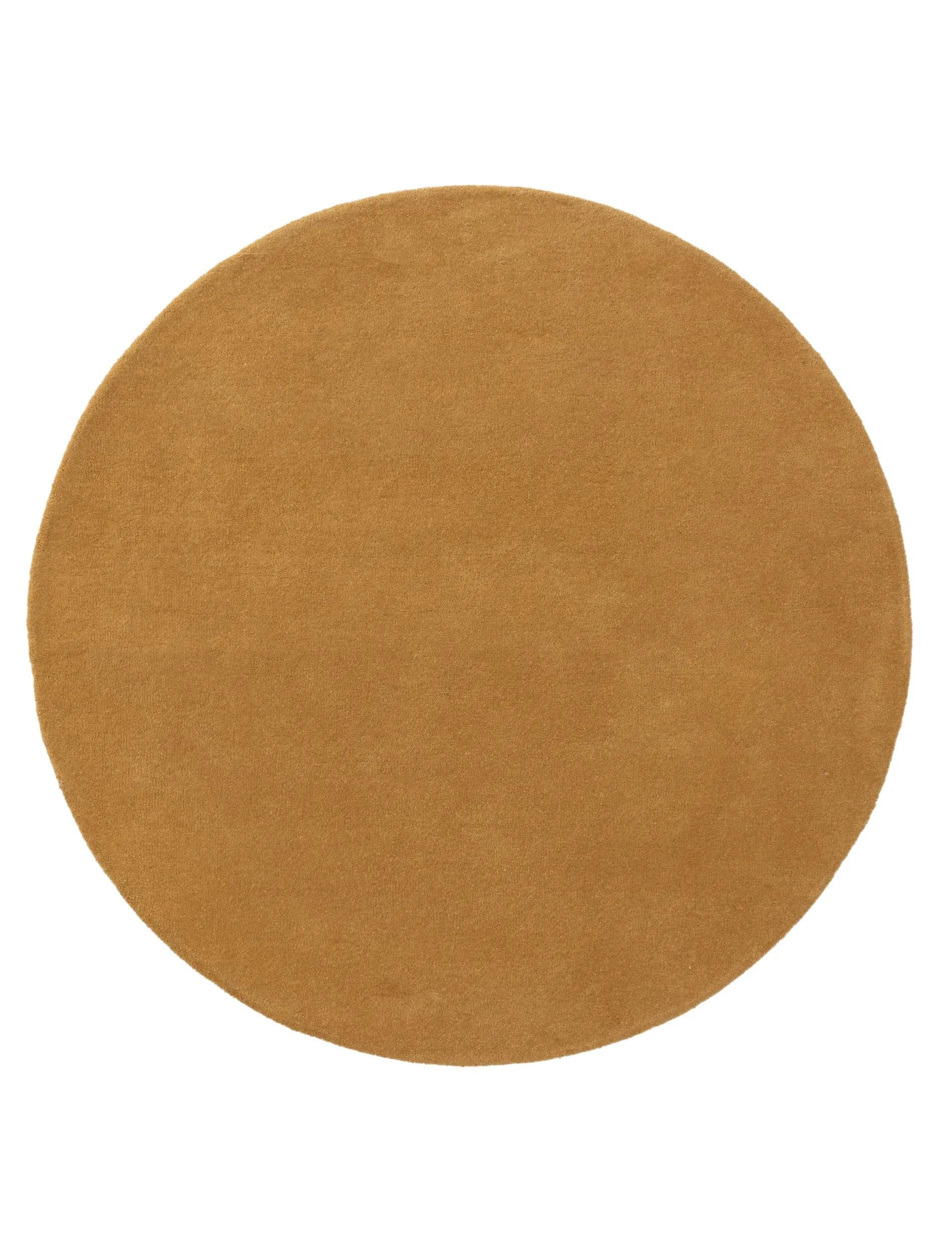 benuta Wollteppich Bent, rund, Höhe: 6 mm, Teppich Wohnzimmer, Schlafzimmer, Esszimmer, Flur, Kunstfaser, Cozy