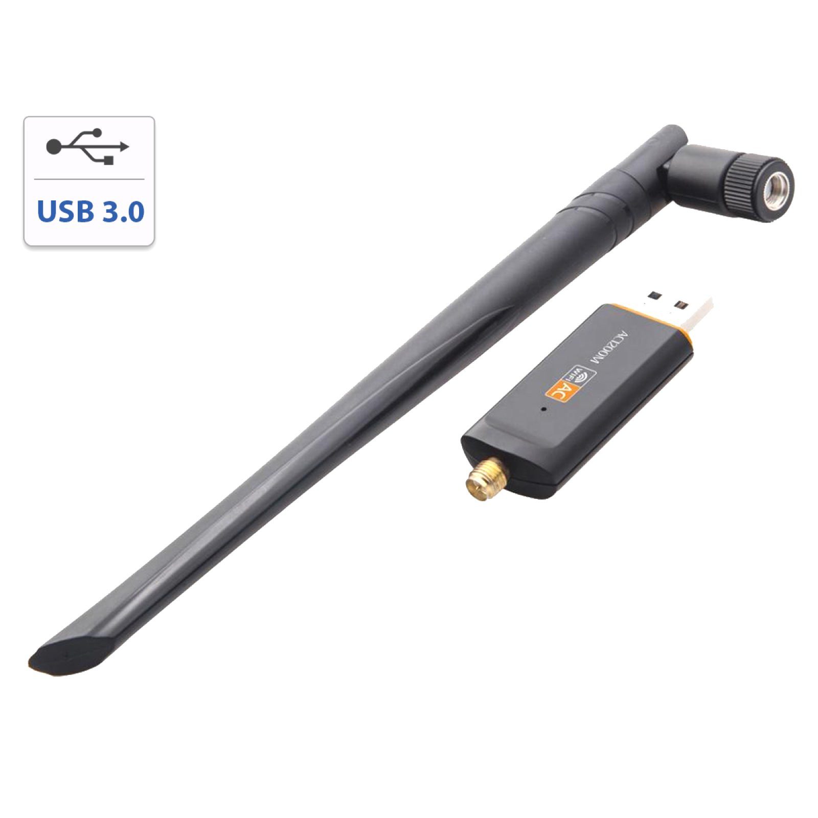 BRAINZAP WLAN-Adapter WiFi 5 (802.11ac) 1200 Mbit/s USB WLAN-Adapter, WiFi 5 (802.11ac)