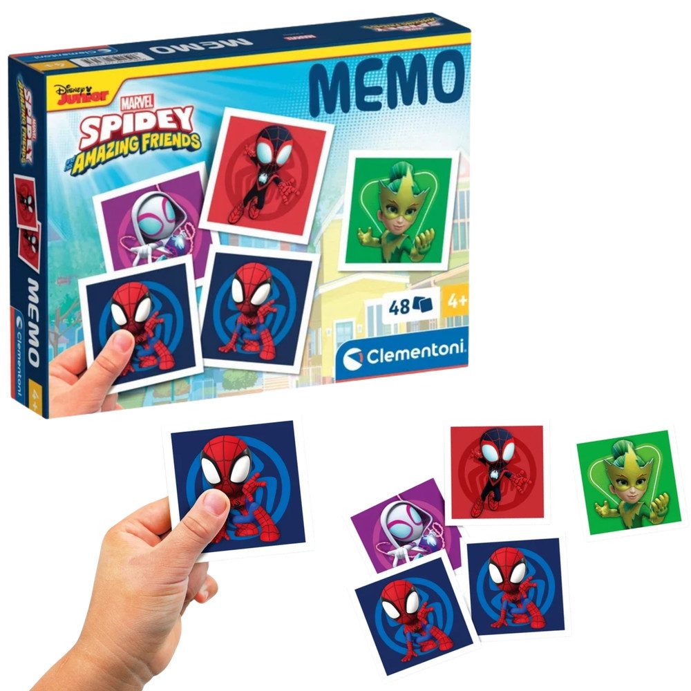 Clementoni® Spiel Memospiel Merkspiel Gedächtnisspiel, Memo-Spiel, 48 Karten, 24 Paare, ab 4 Jahren, Gedächtnistraining