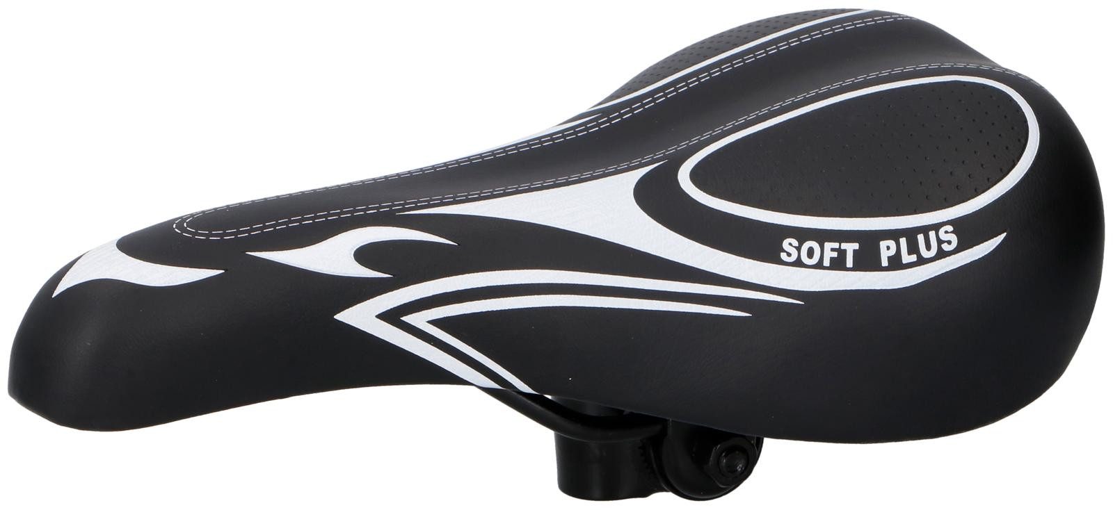 habeig Fahrradsattel Mountainbike Sattel aus Kunstleder - inkl. Sattelstütze 27x16,5x9,6 cm