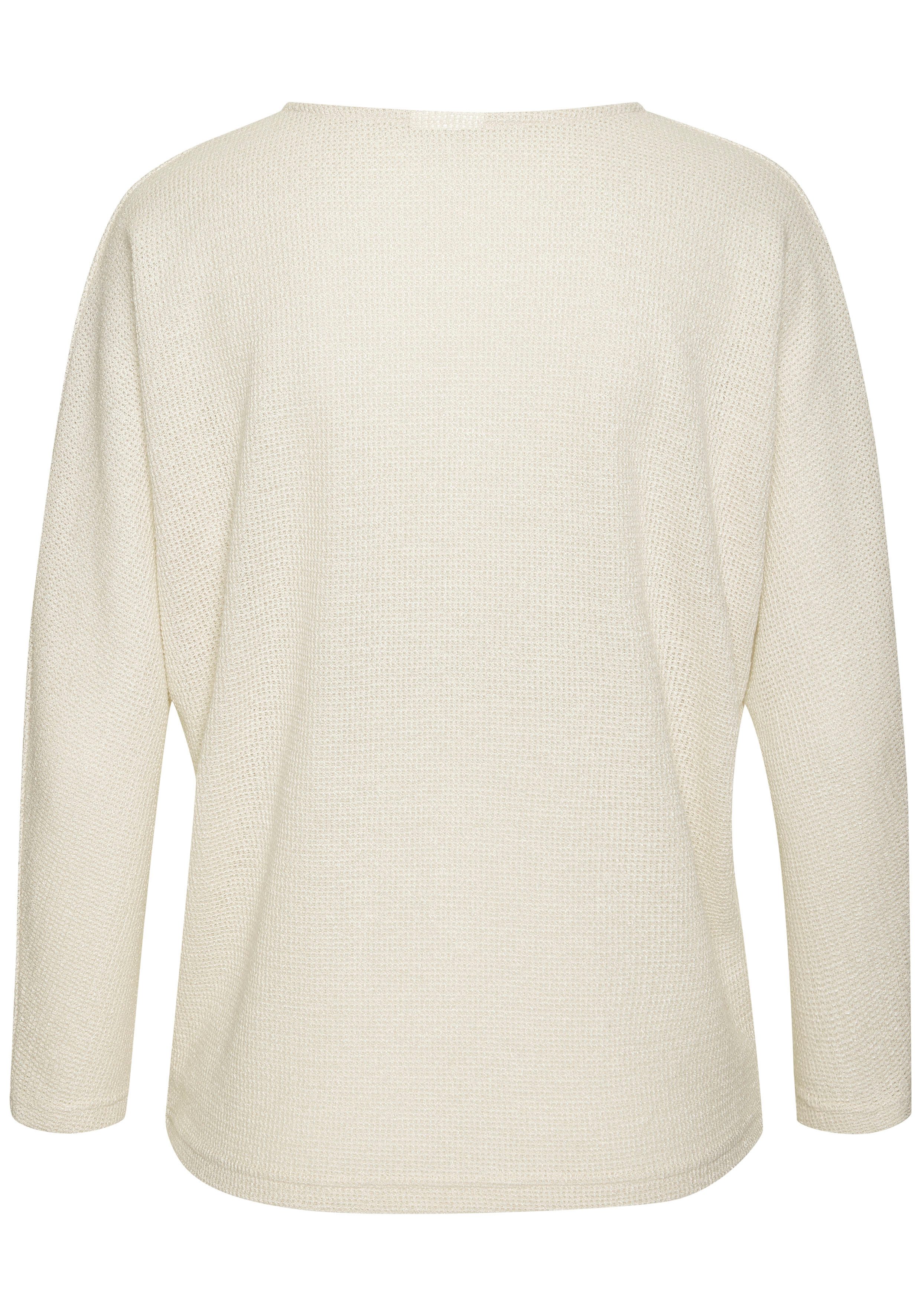 Vivance by Lascana Langarmshirt aus Strukturstrick aus bügelfreier Qualität – Bild 3 von 5