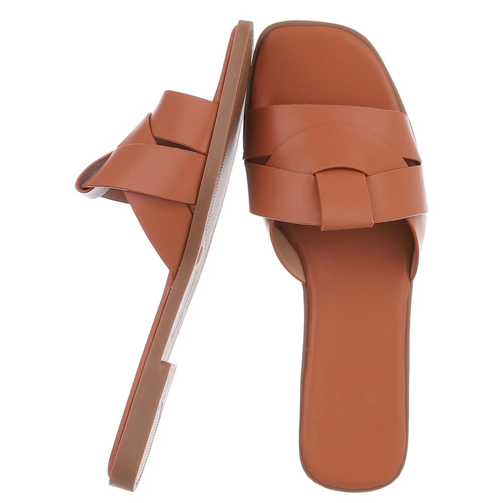 Ital-Design Stylische Slide-Sandalen mit Kreuzband für Damen Pantolette (91 günstig online kaufen