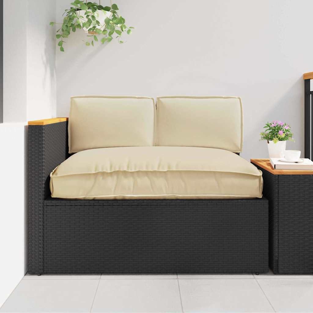 vidaXL Sitzauflage Kissenset Oxford-Stoff Beige 120 x 80 x 52 cm, (3 St)