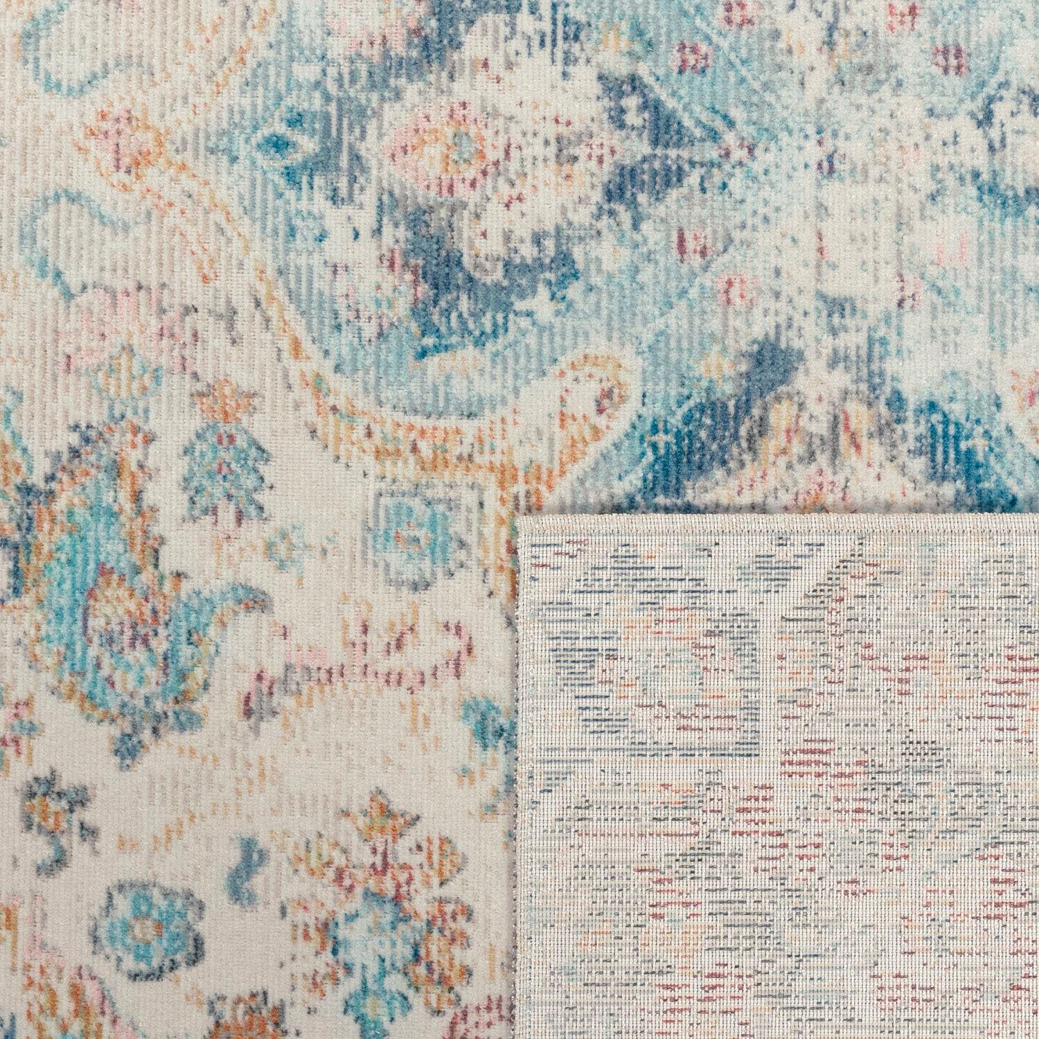 Paco Home Teppich Torres 271, rechteckig, Höhe: 8 mm, Kurzflor, Orient-Optik, Vintage Design, In- und Outdoor geeignet