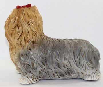 Castagna Tierfigur Deko Figur Yorkshire Terrier Welpe Hundefigur stehend Kollektion Castagna aus Resin Höhe 20 cm