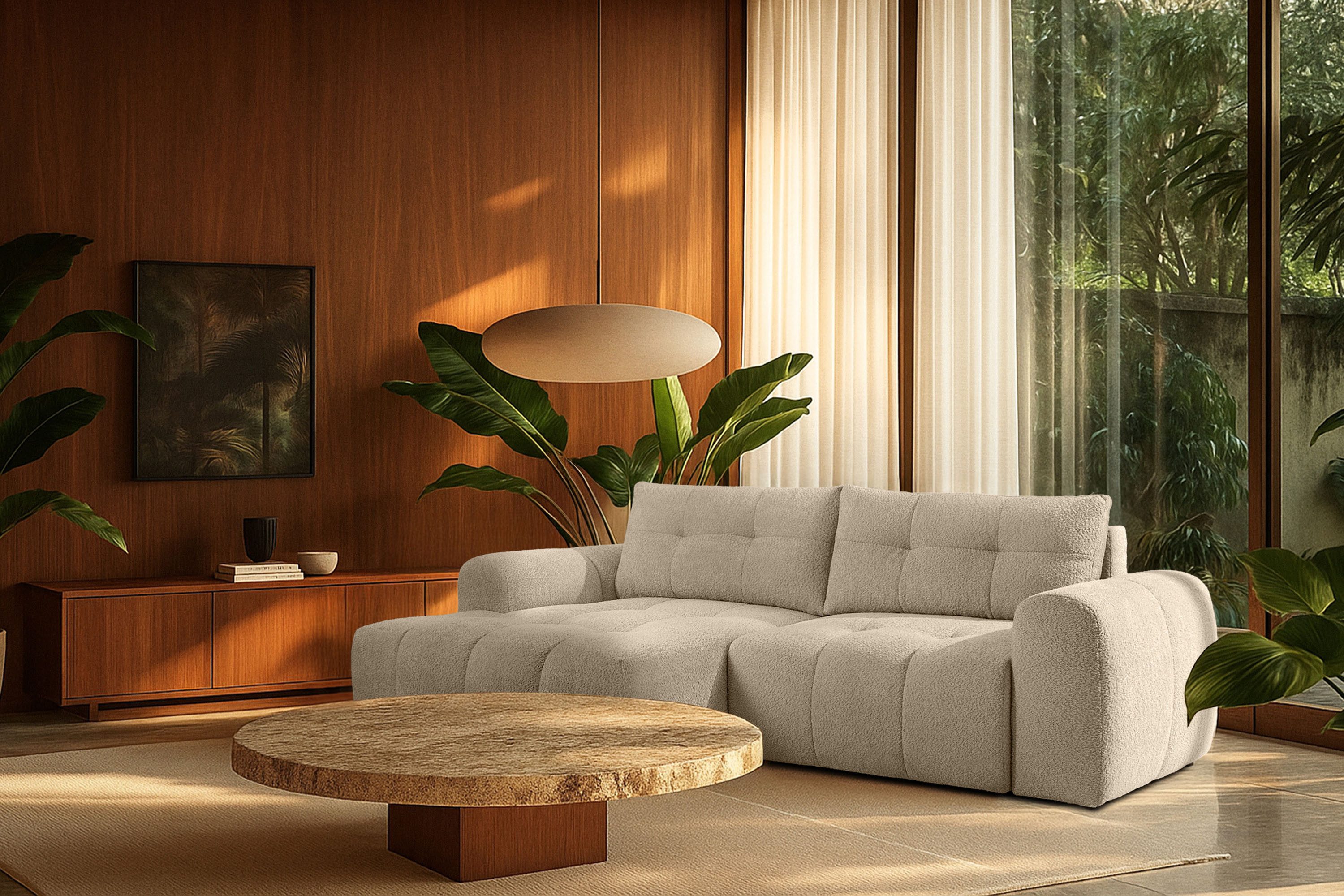 KONSIMO® Ecksofa RAVIA mit Schlaffunktion, Modern-Stil, günstig online kaufen