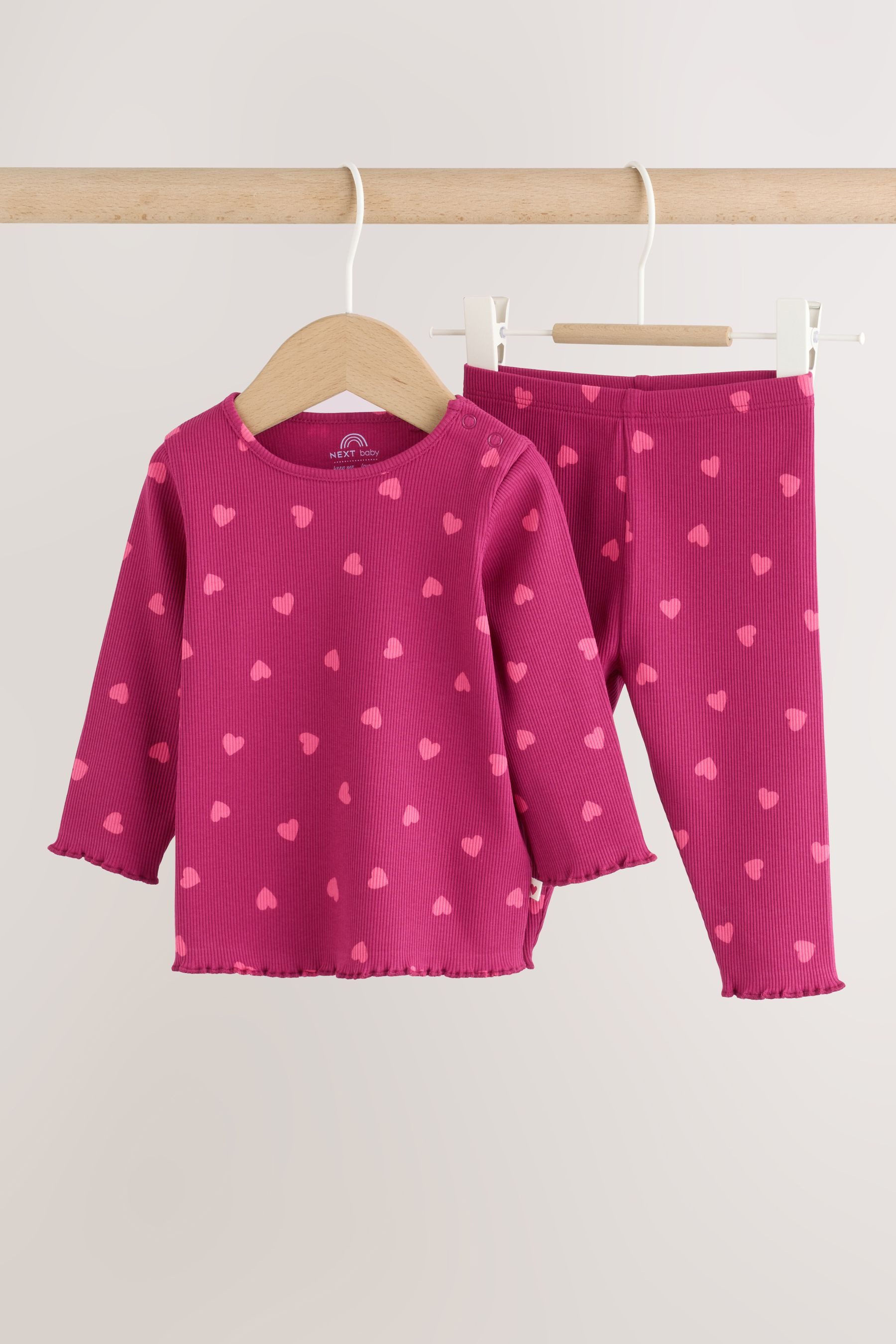 Next Langarmshirt & Hose Baby-Rippstrickoberteil und Leggings im 2er-Set (2-tlg) – Bild 4 von 5